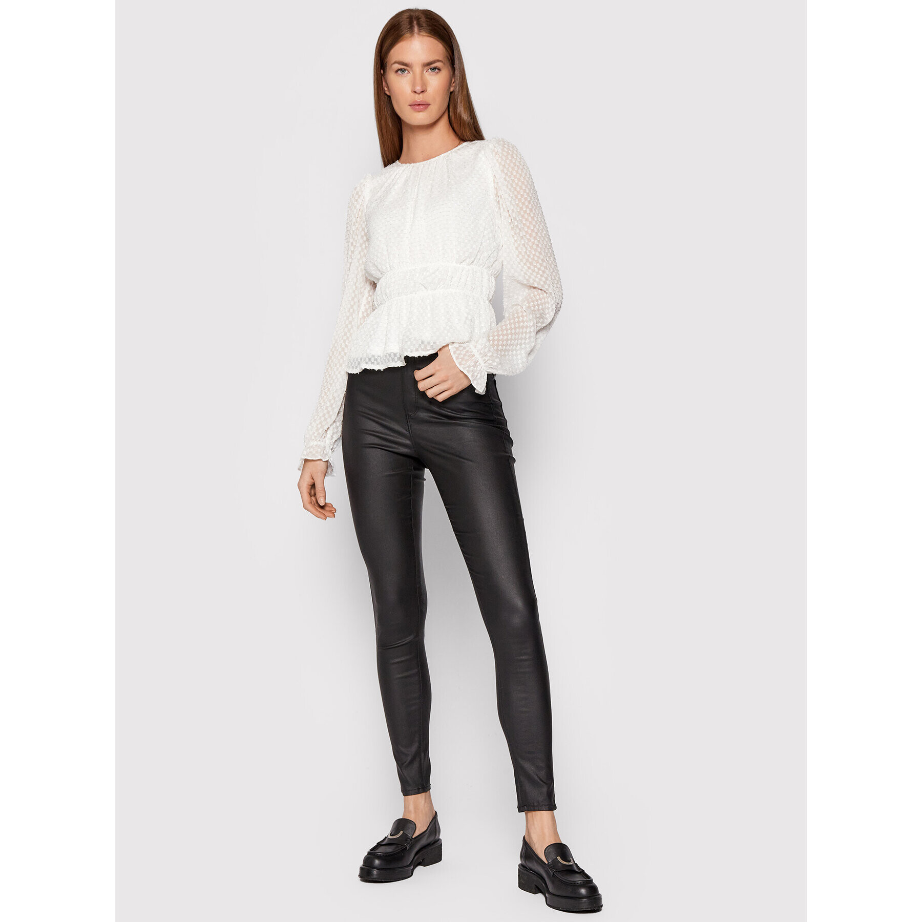 Vero Moda Блуза Boota 10264442 Бял Slim Fit - Pepit.bg