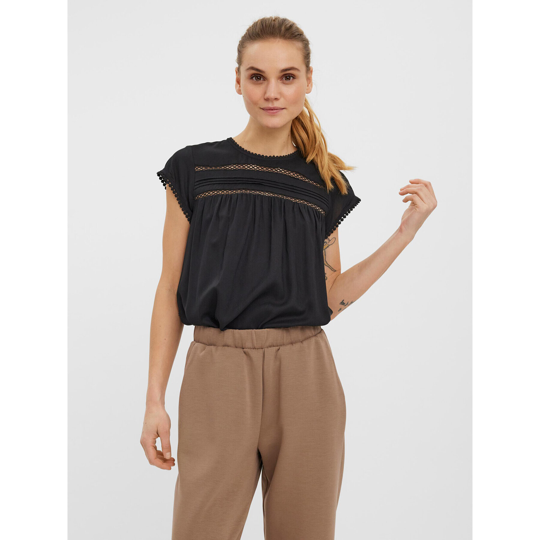 Vero Moda Блуза Debbie 10247943 Черен Regular Fit - Pepit.bg