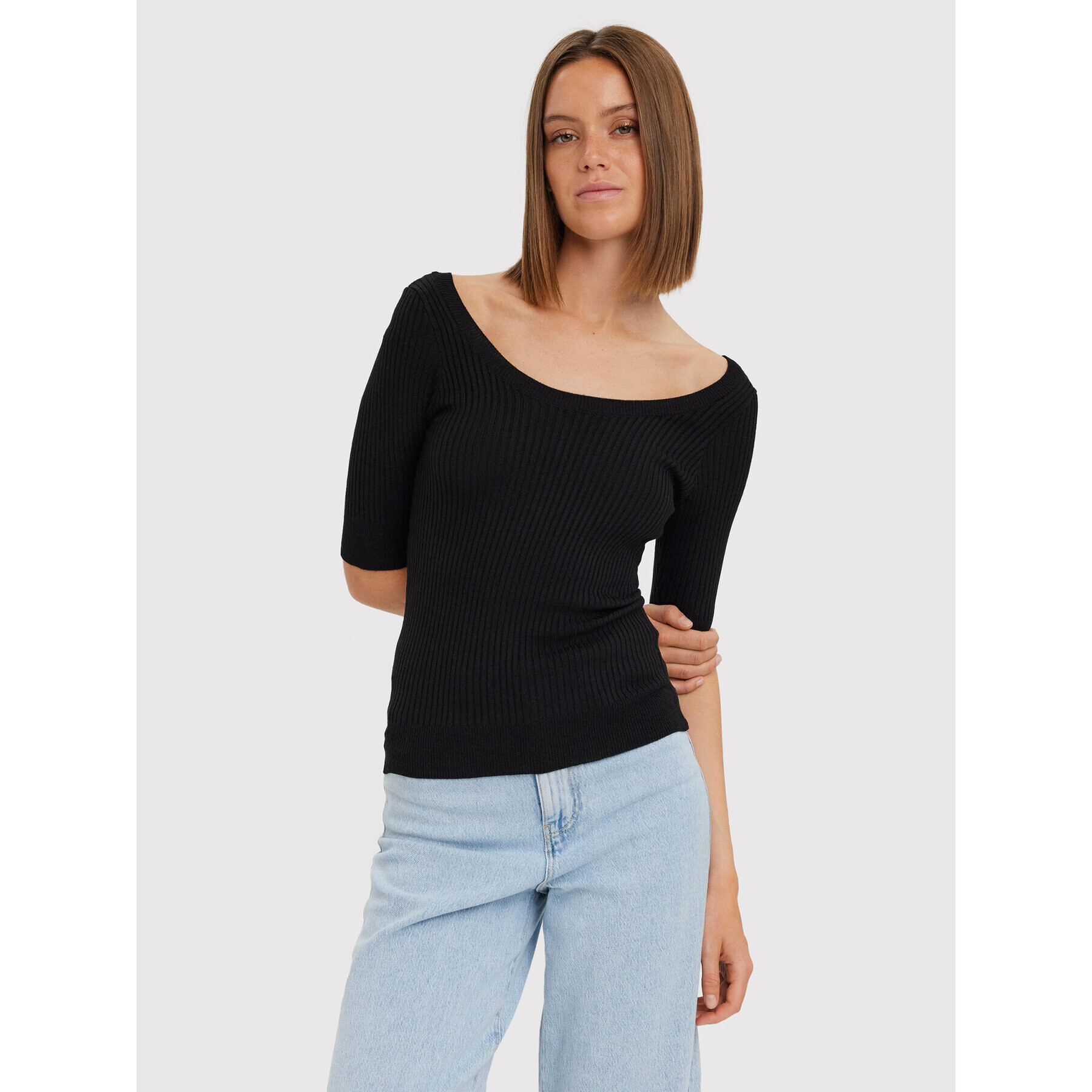 Vero Moda Блуза Estela 10268128 Черен Slim Fit - Pepit.bg