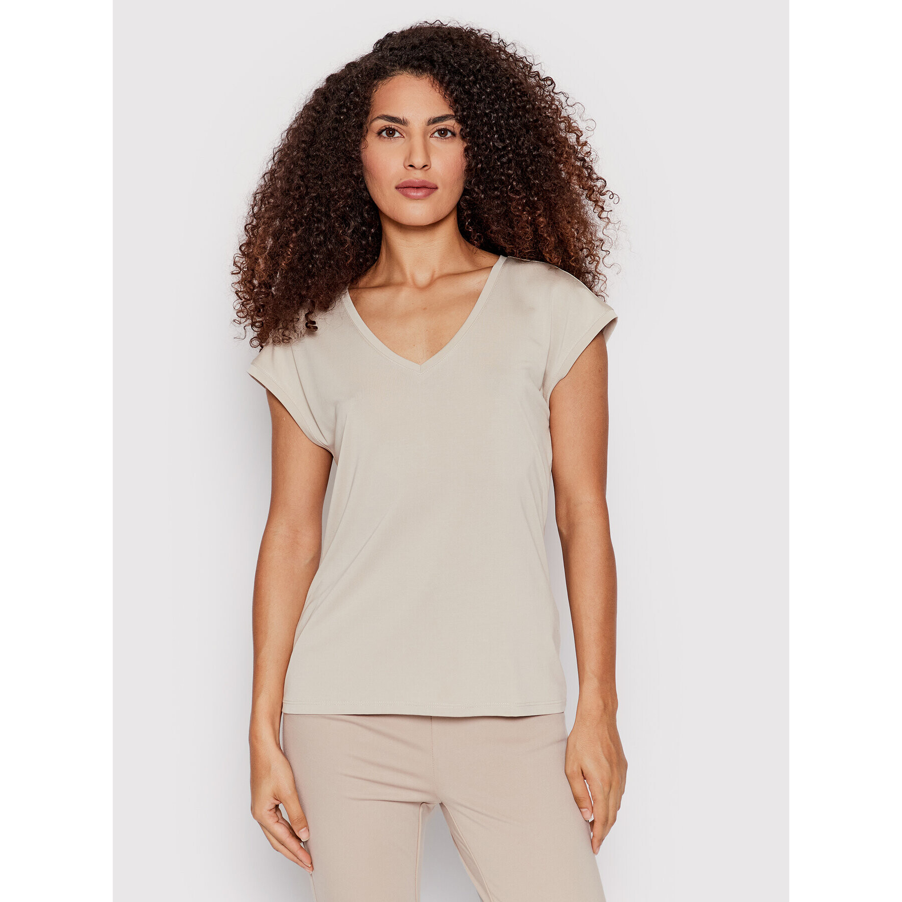 Vero Moda Тишърт Filli 10247666 Бежов Regular Fit - Pepit.bg