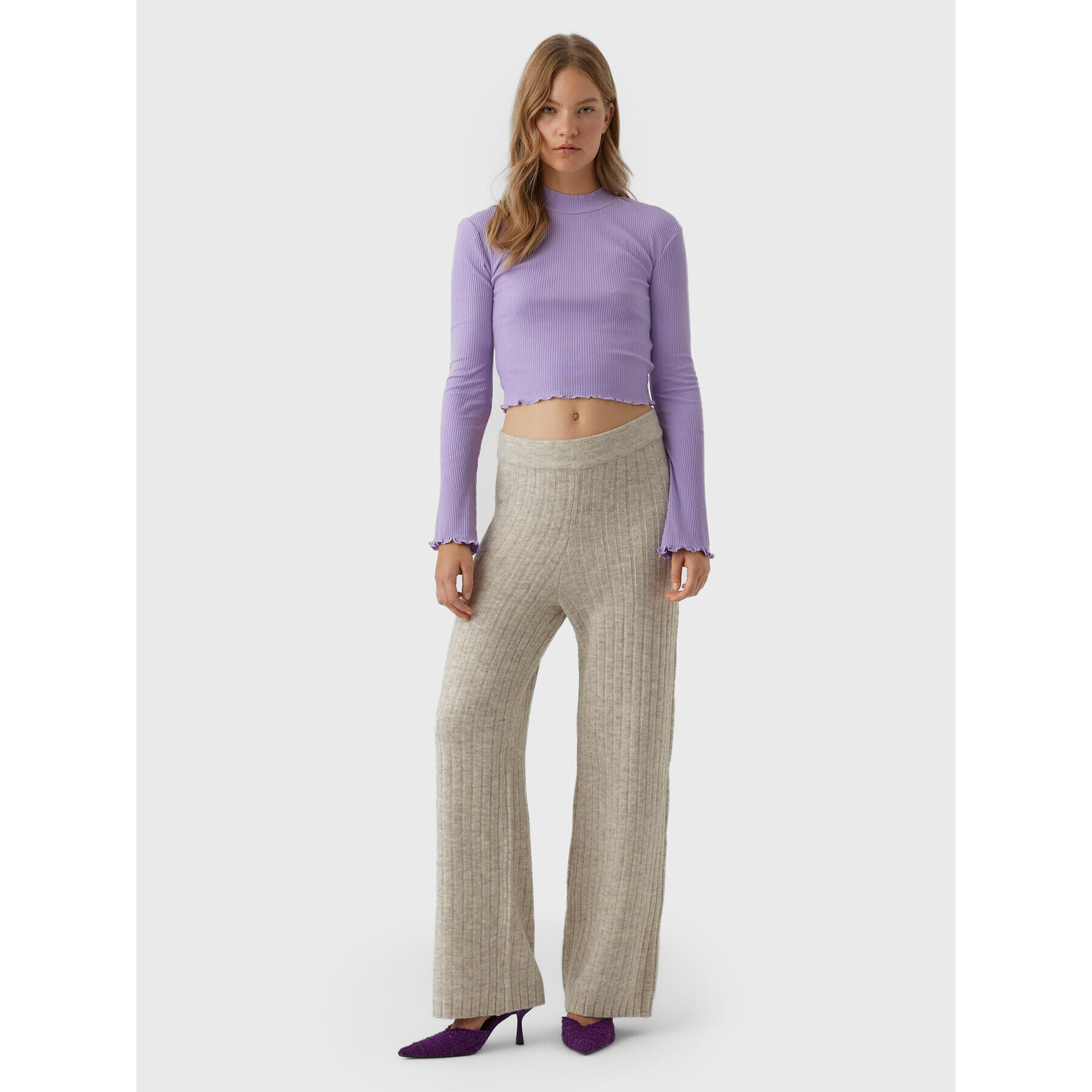 Vero Moda Блуза Hati 10275570 Виолетов Slim Fit - Pepit.bg