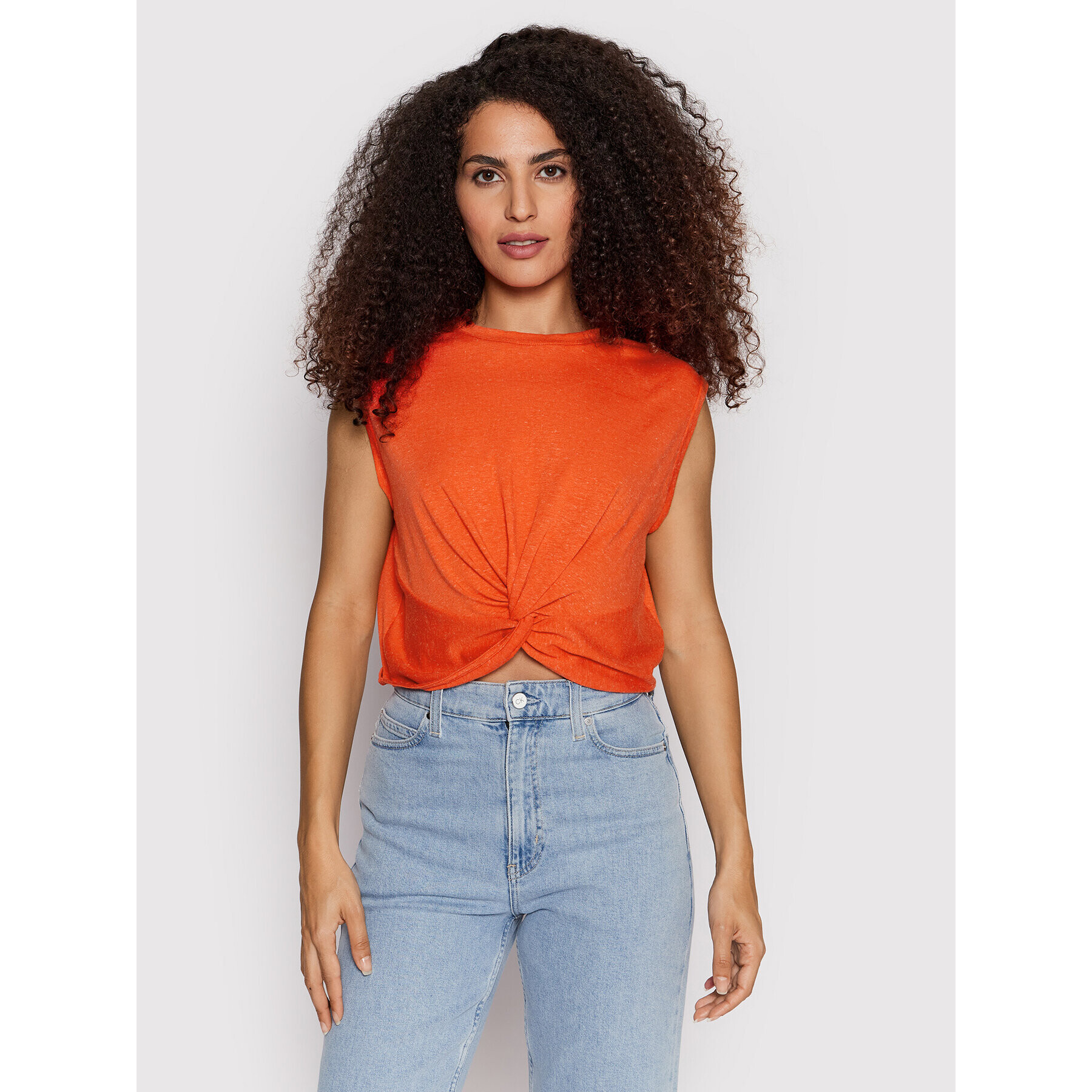 Vero Moda Блуза June 10262295 Оранжев Regular Fit - Pepit.bg