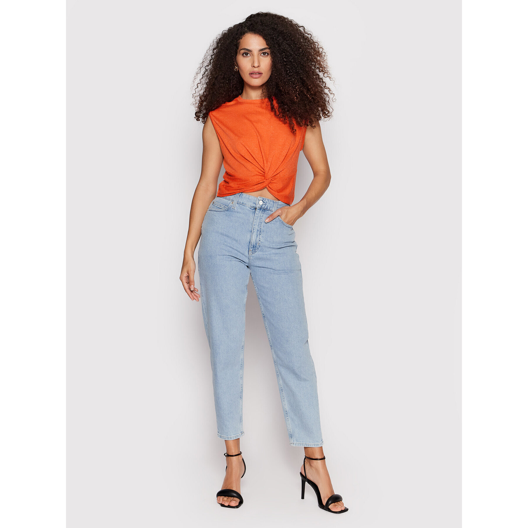 Vero Moda Блуза June 10262295 Оранжев Regular Fit - Pepit.bg