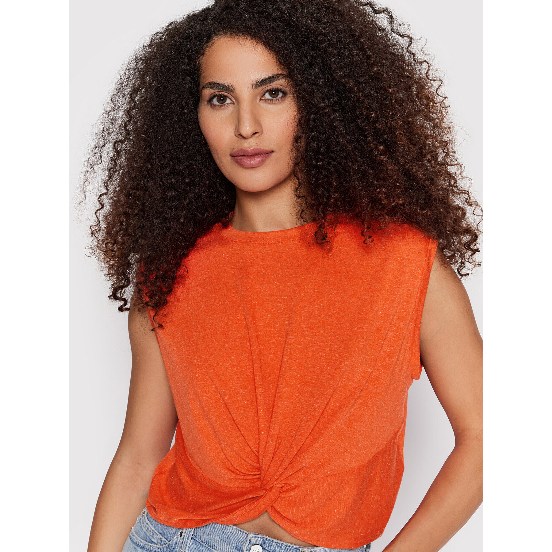Vero Moda Блуза June 10262295 Оранжев Regular Fit - Pepit.bg