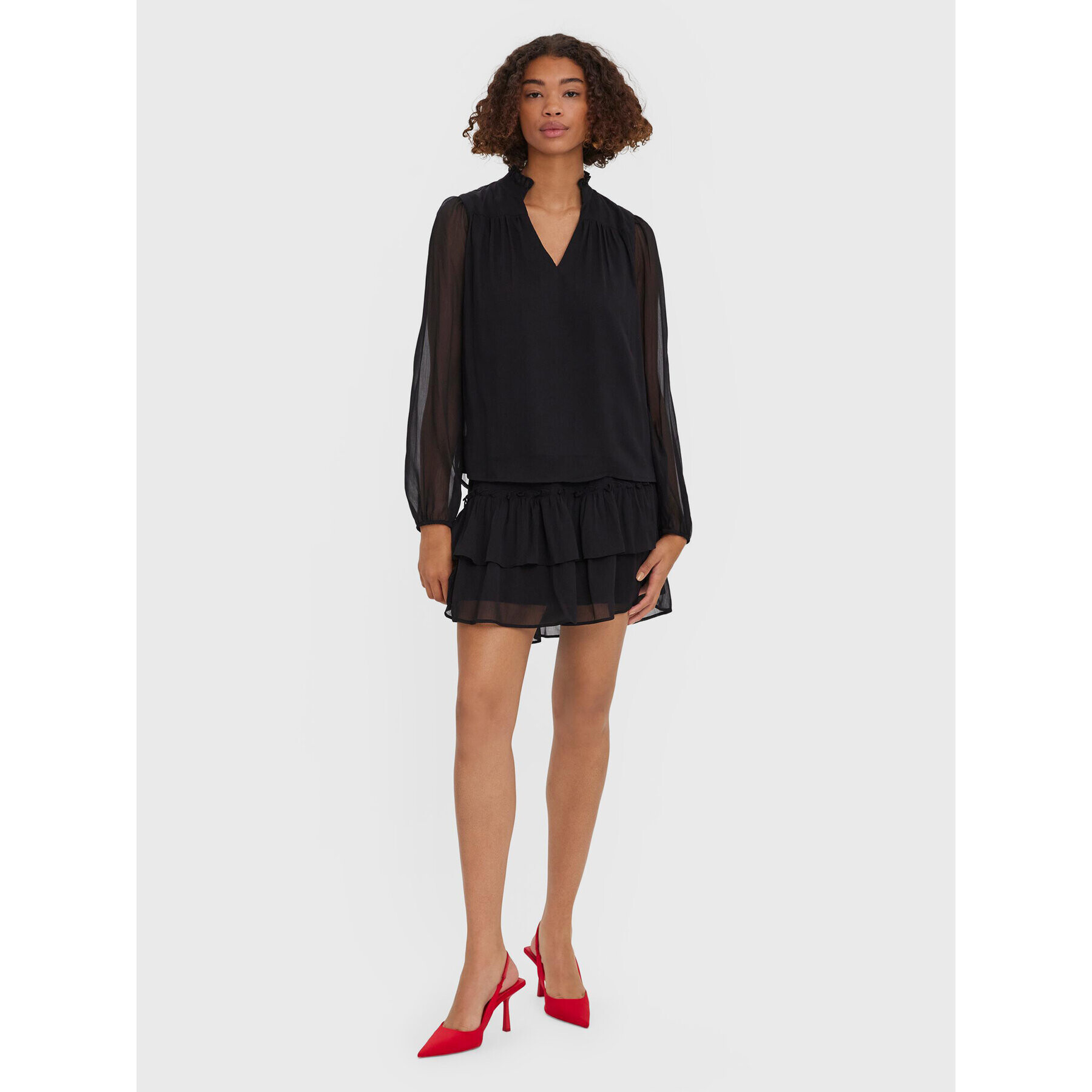 Vero Moda Блуза Kaya 10274191 Черен Regular Fit - Pepit.bg
