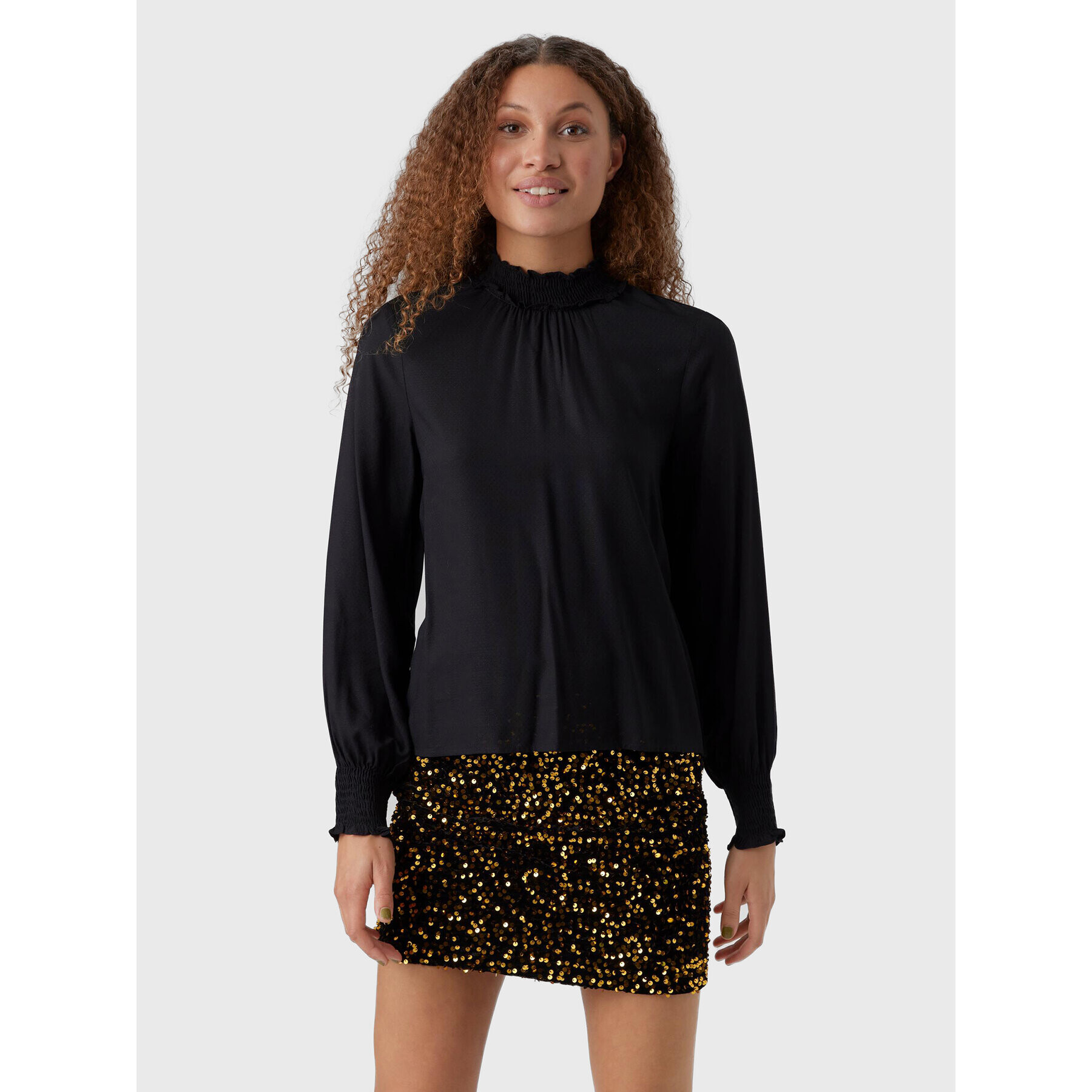 Vero Moda Блуза Kittie 10276212 Черен Relaxed Fit - Pepit.bg