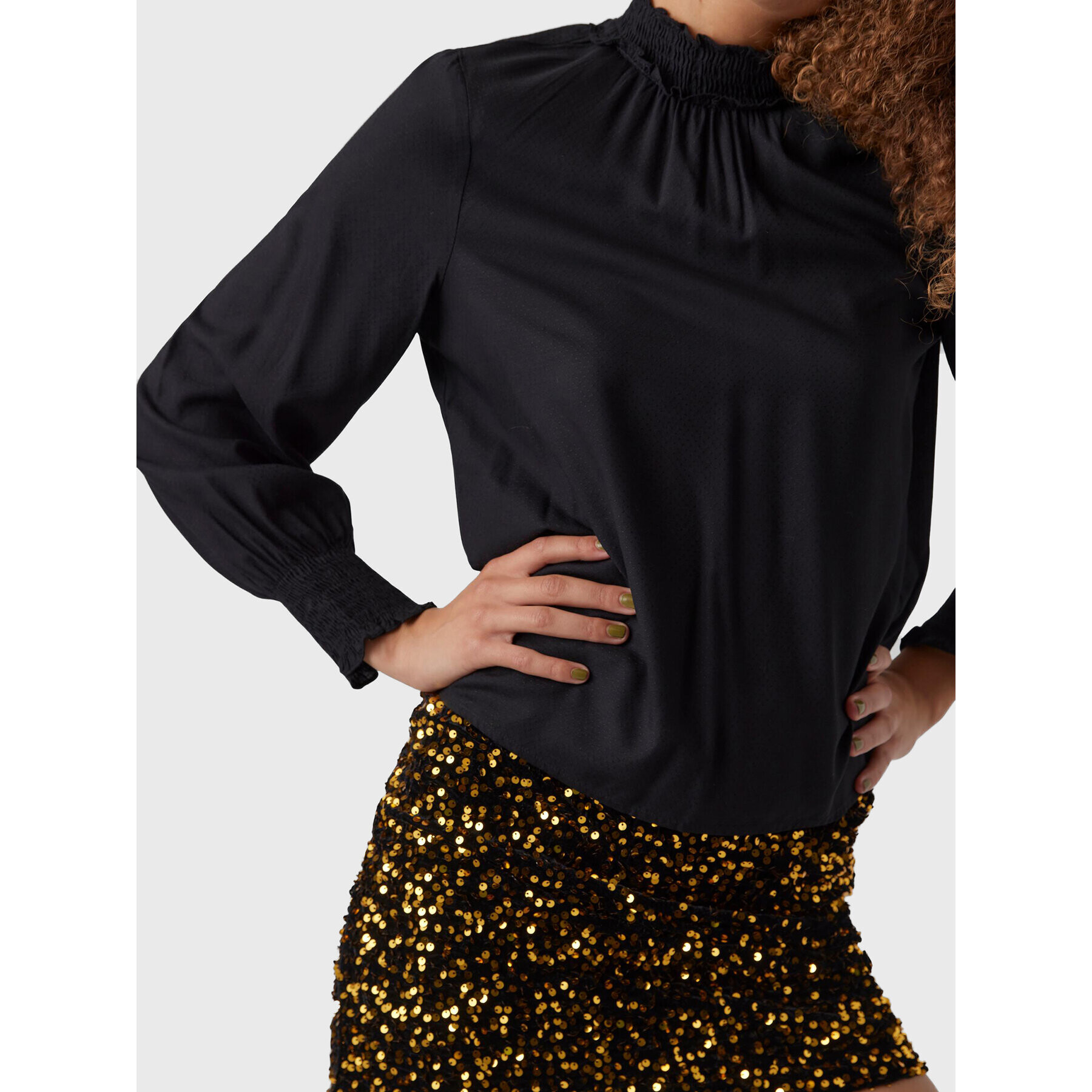 Vero Moda Блуза Kittie 10276212 Черен Relaxed Fit - Pepit.bg