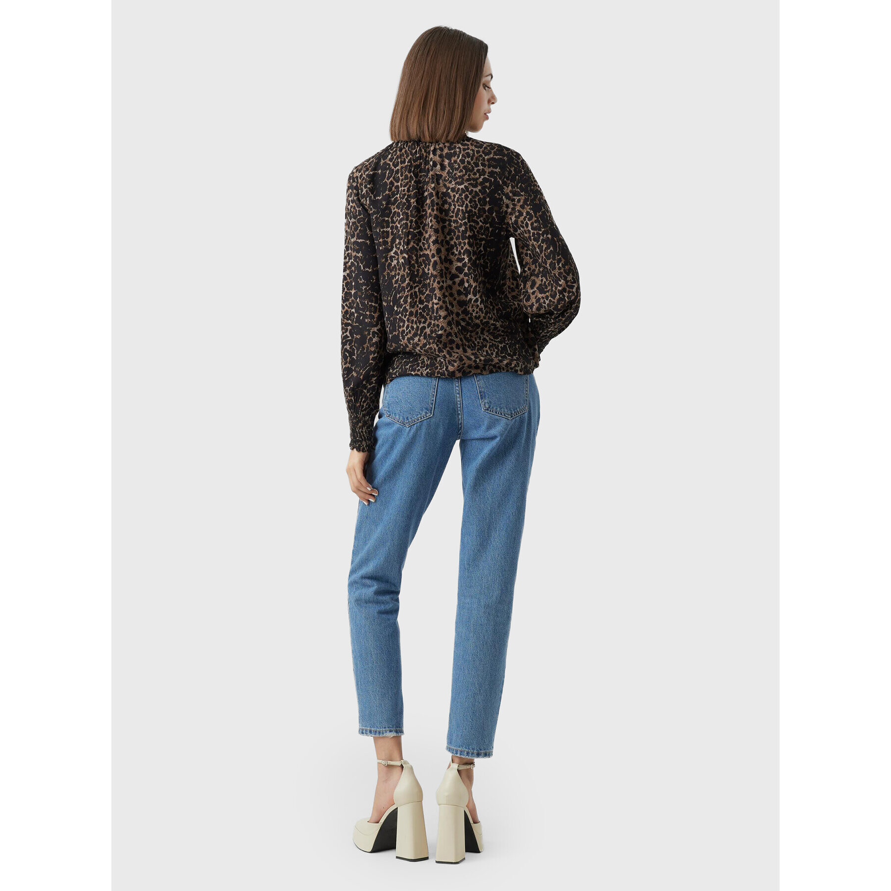 Vero Moda Блуза Kittie 10276212 Кафяв Relaxed Fit - Pepit.bg