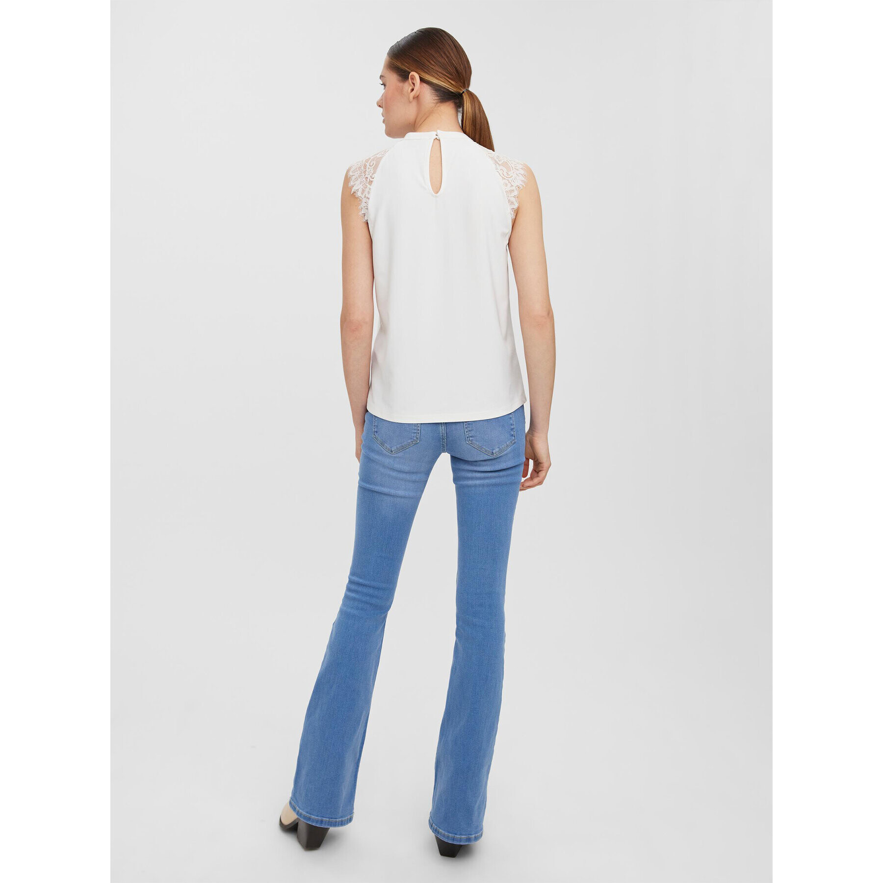 Vero Moda Блуза Milla 10226072 Бял Regular Fit - Pepit.bg