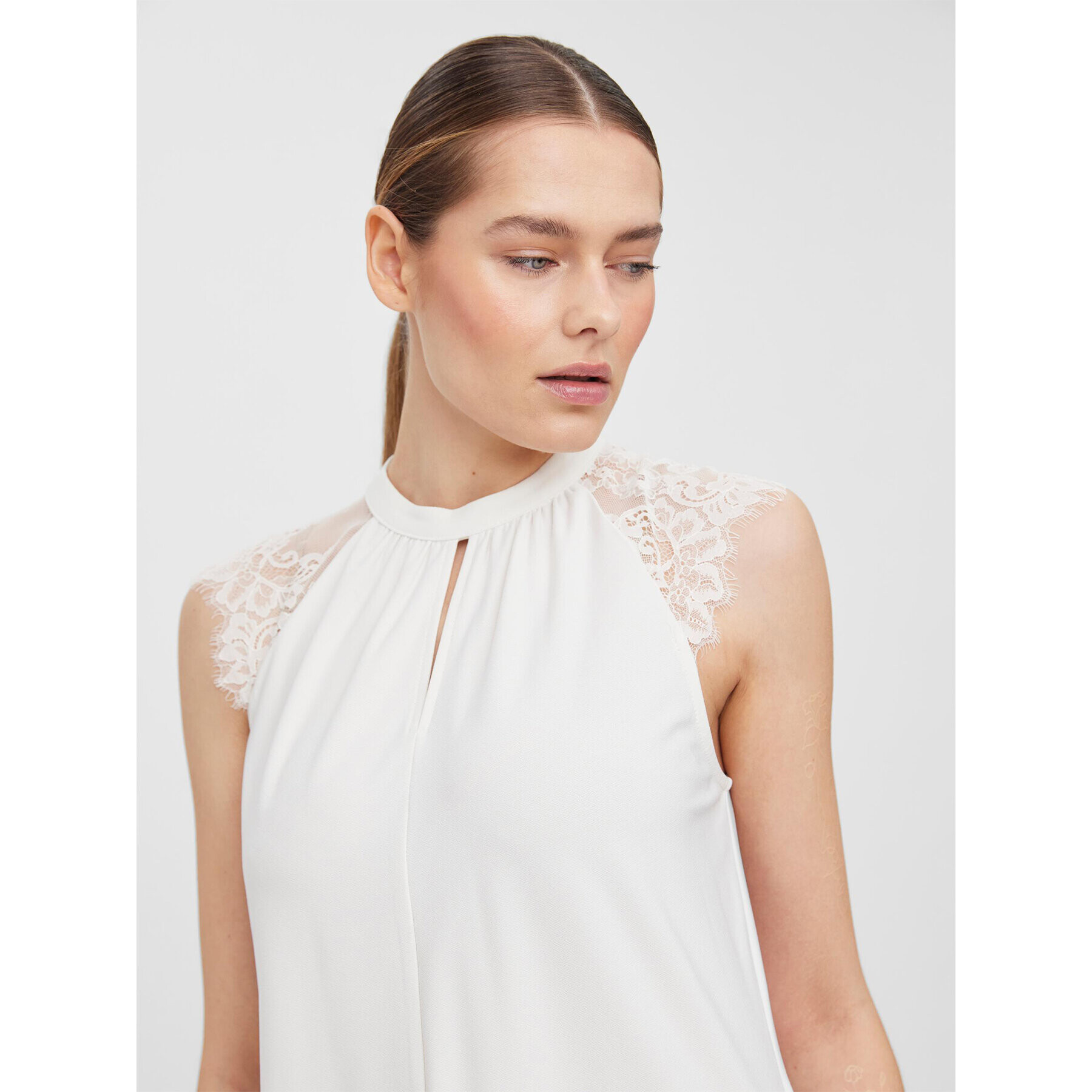 Vero Moda Блуза Milla 10226072 Бял Regular Fit - Pepit.bg