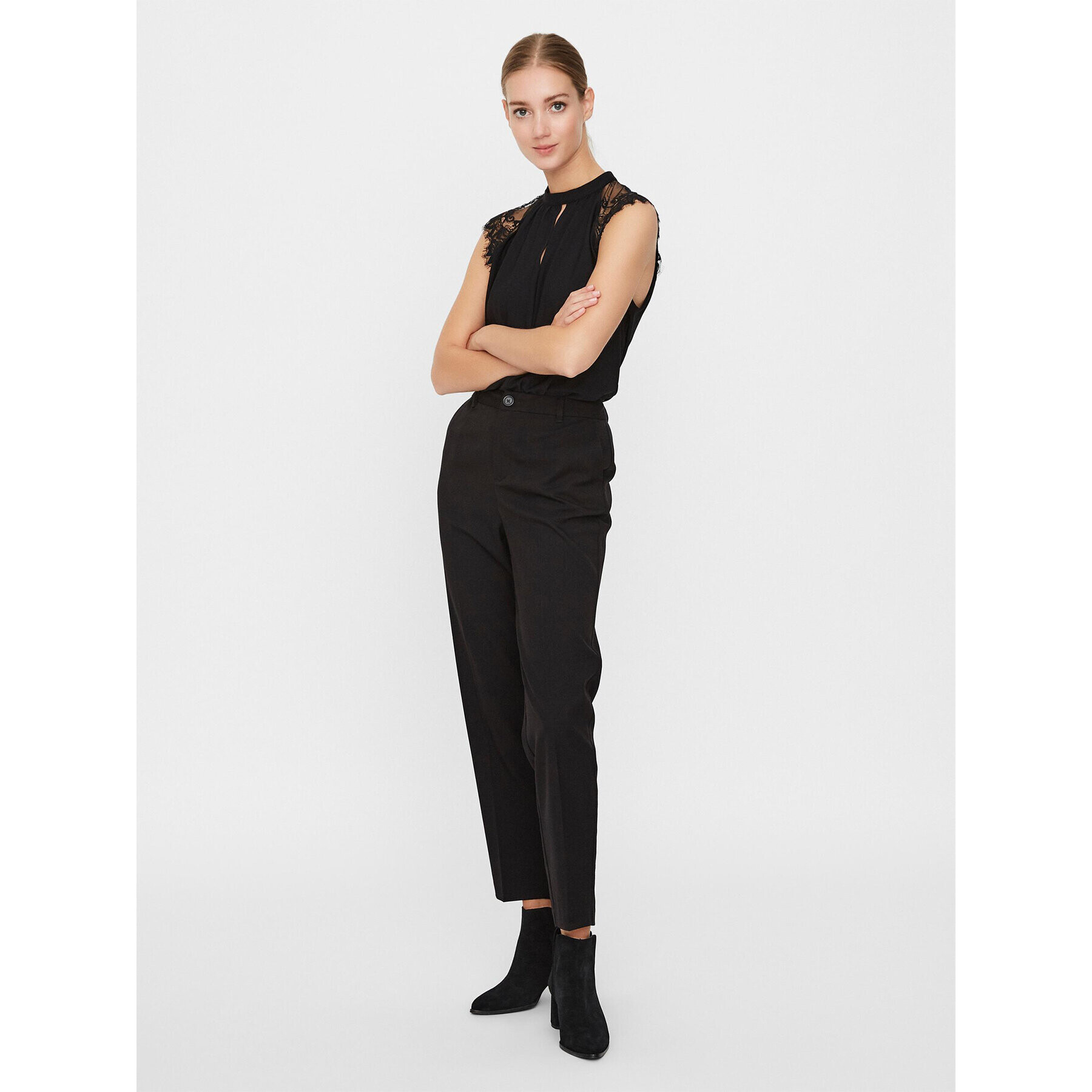 Vero Moda Блуза Milla 10226072 Черен Regular Fit - Pepit.bg