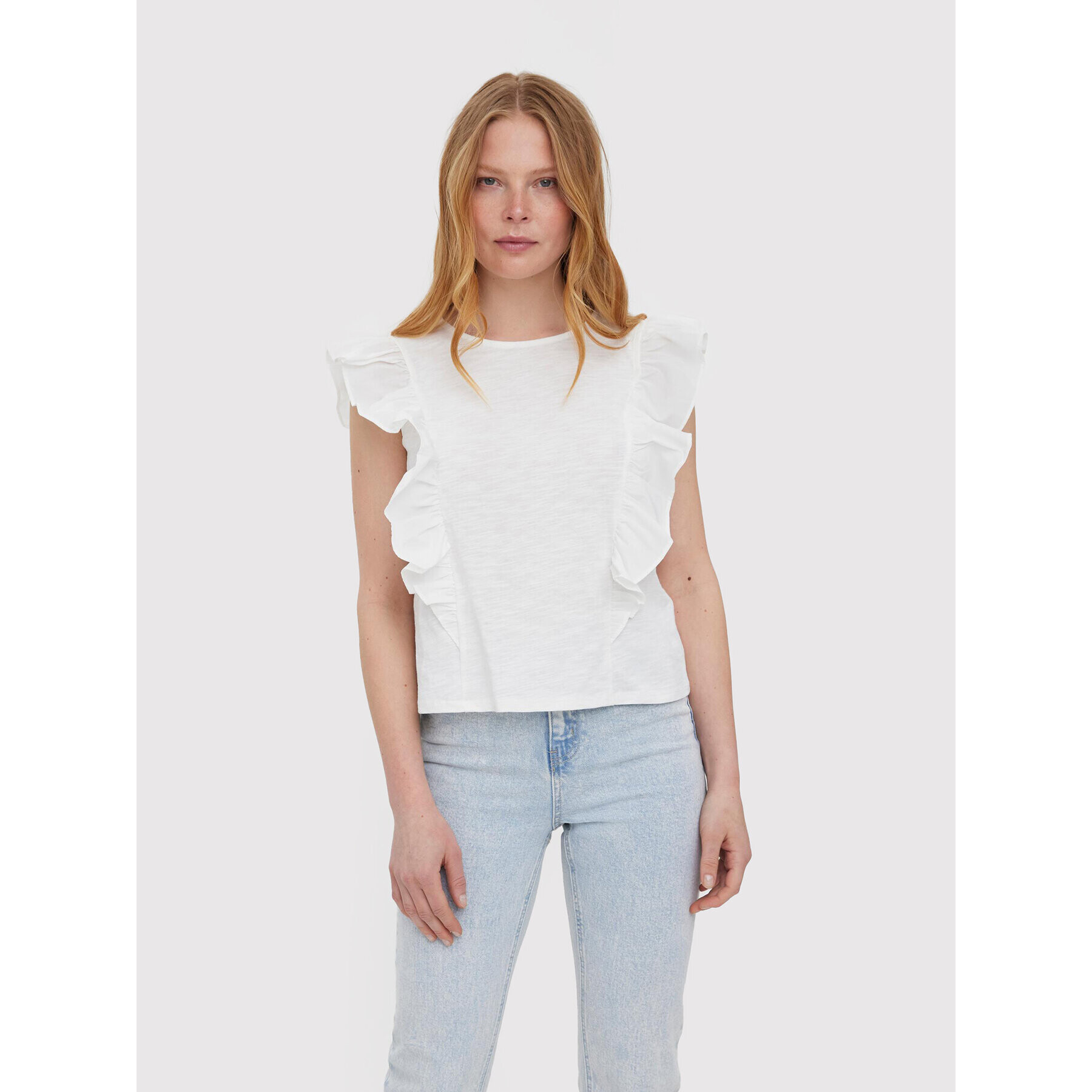 Vero Moda Блуза Ovina 10265116 Бял Regular Fit - Pepit.bg