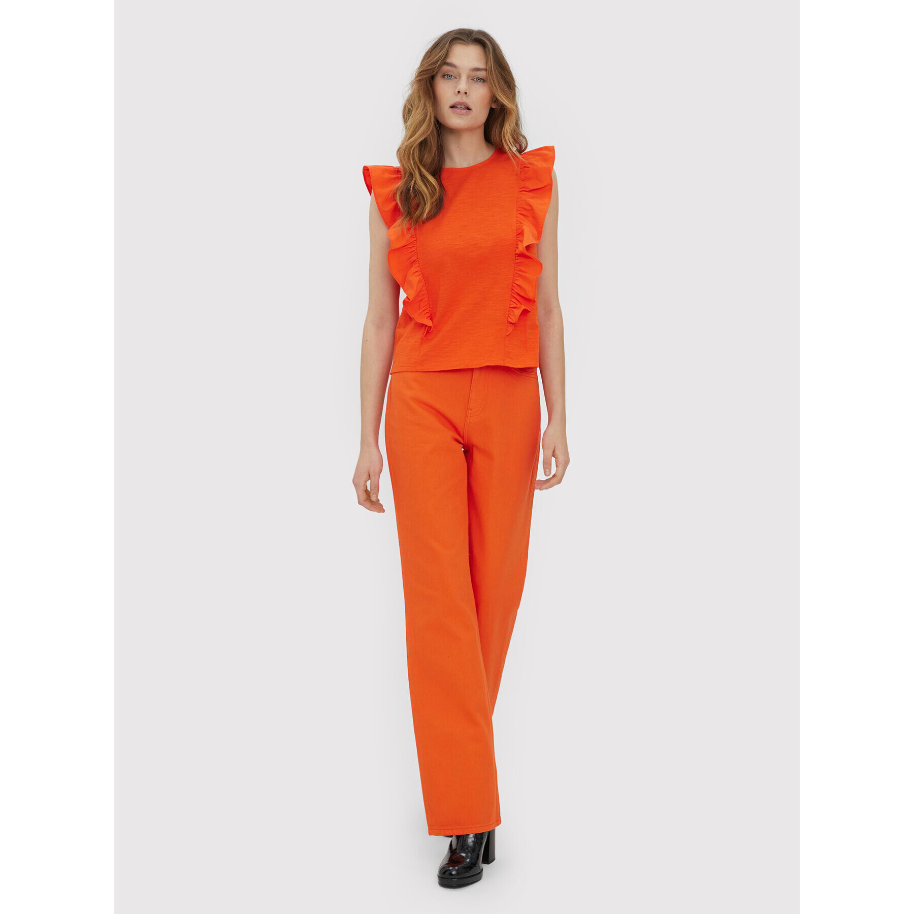 Vero Moda Блуза Ovina 10265116 Оранжев Regular Fit - Pepit.bg