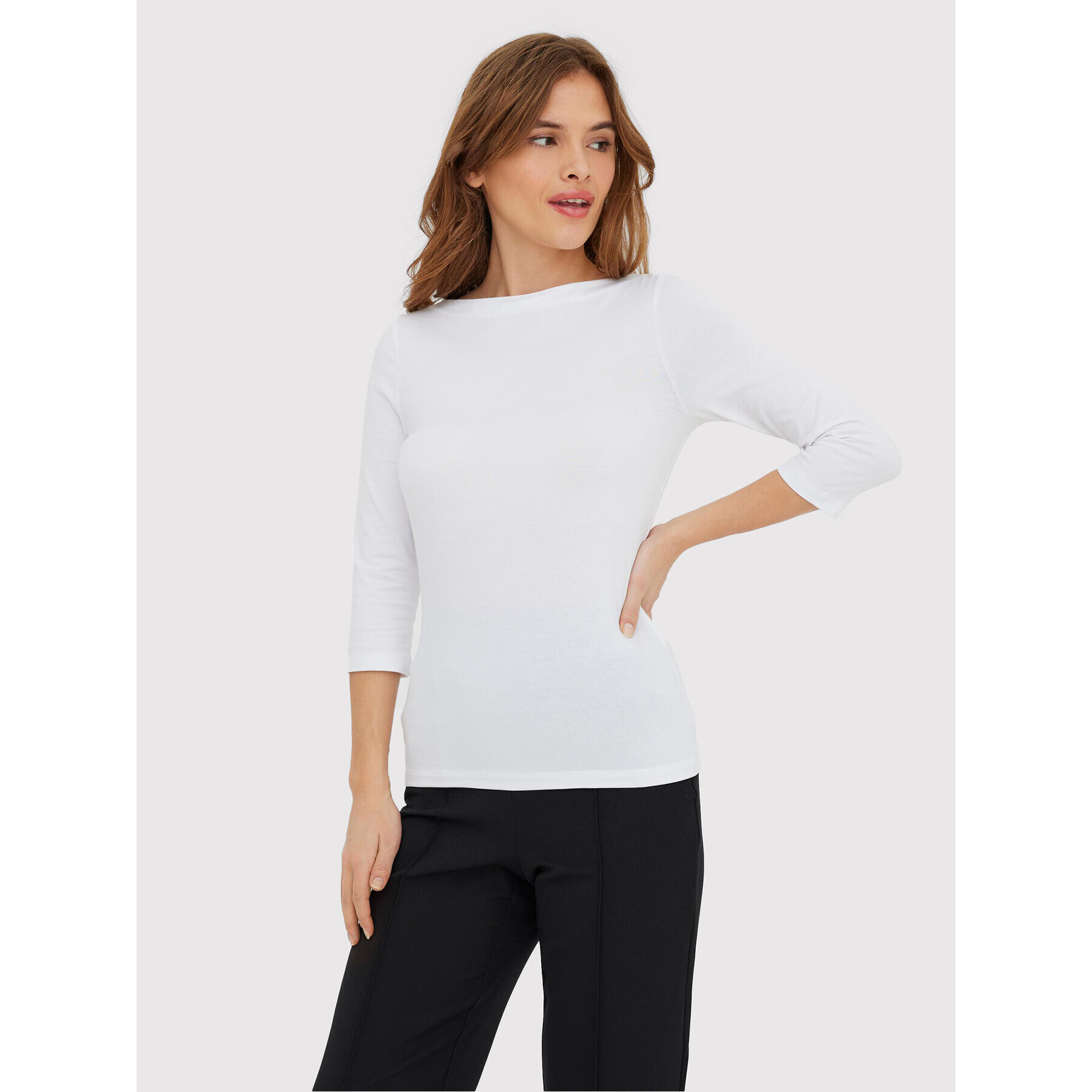 Vero Moda Блуза Panda 10274133 Бял Regular Fit - Pepit.bg