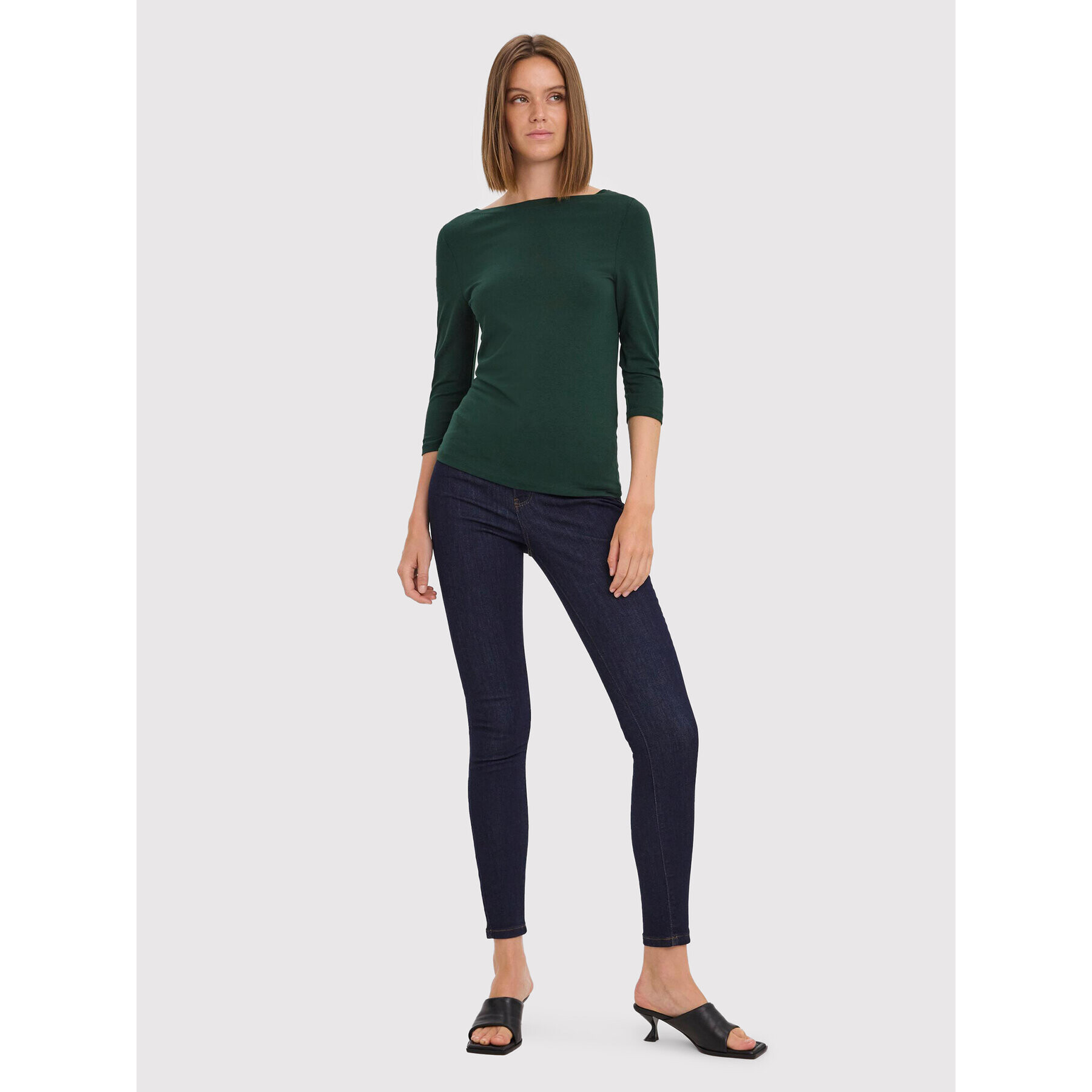 Vero Moda Блуза Panda 10274133 Зелен Regular Fit - Pepit.bg