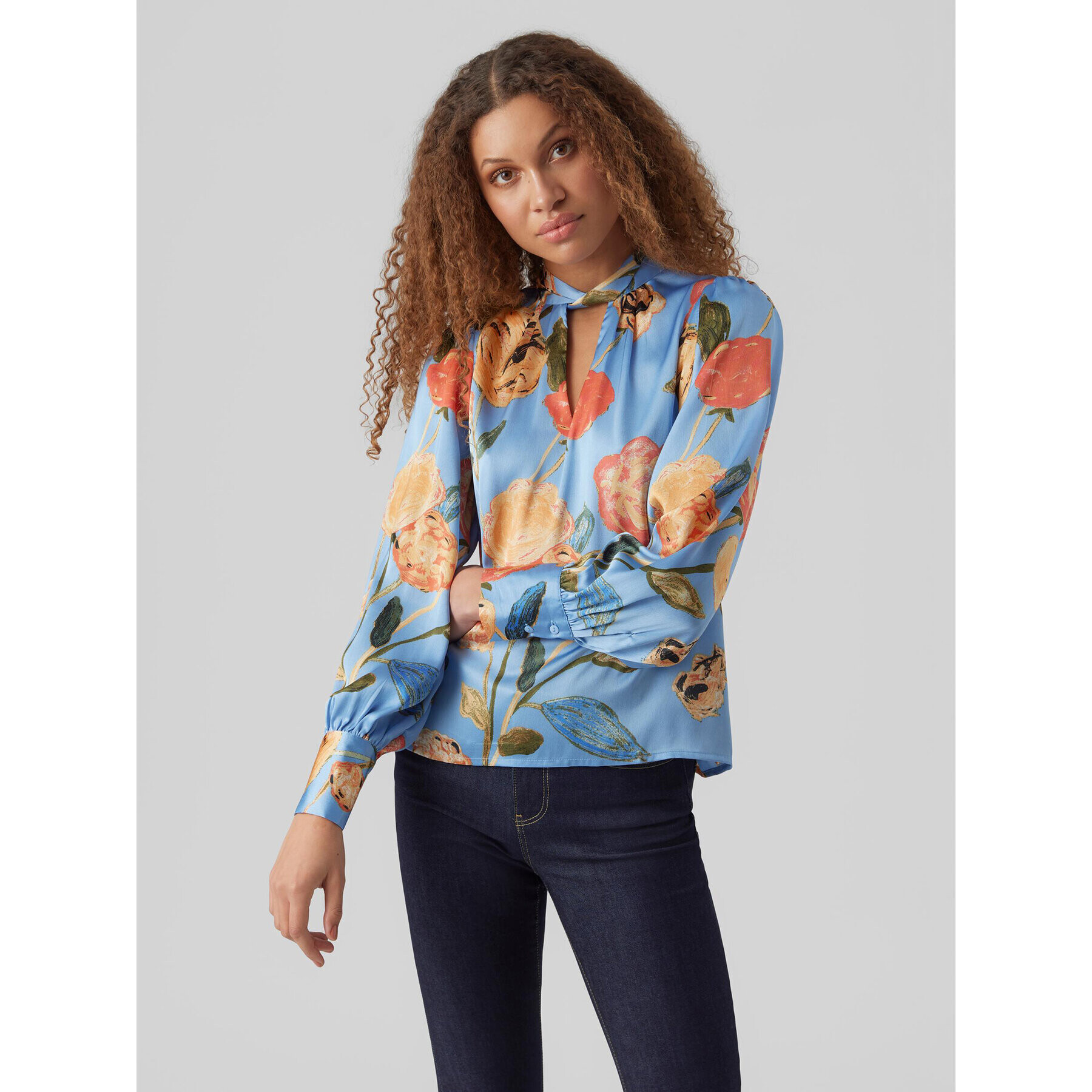 Vero Moda Блуза Renee 10282217 Син Standard Fit - Pepit.bg