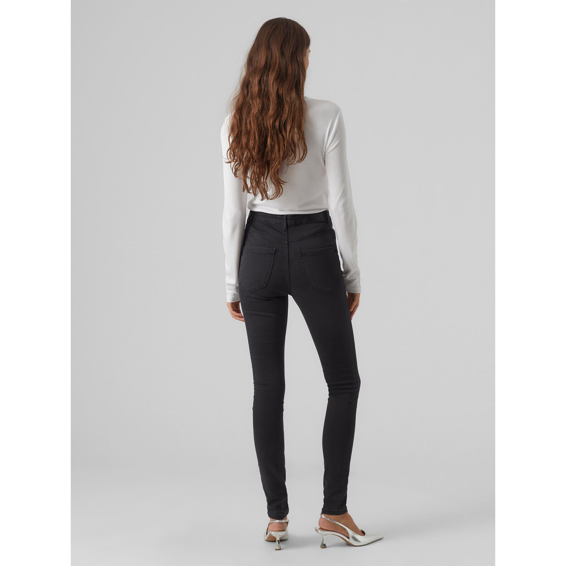Vero Moda Блуза Roma 10293830 Бял Slim Fit - Pepit.bg