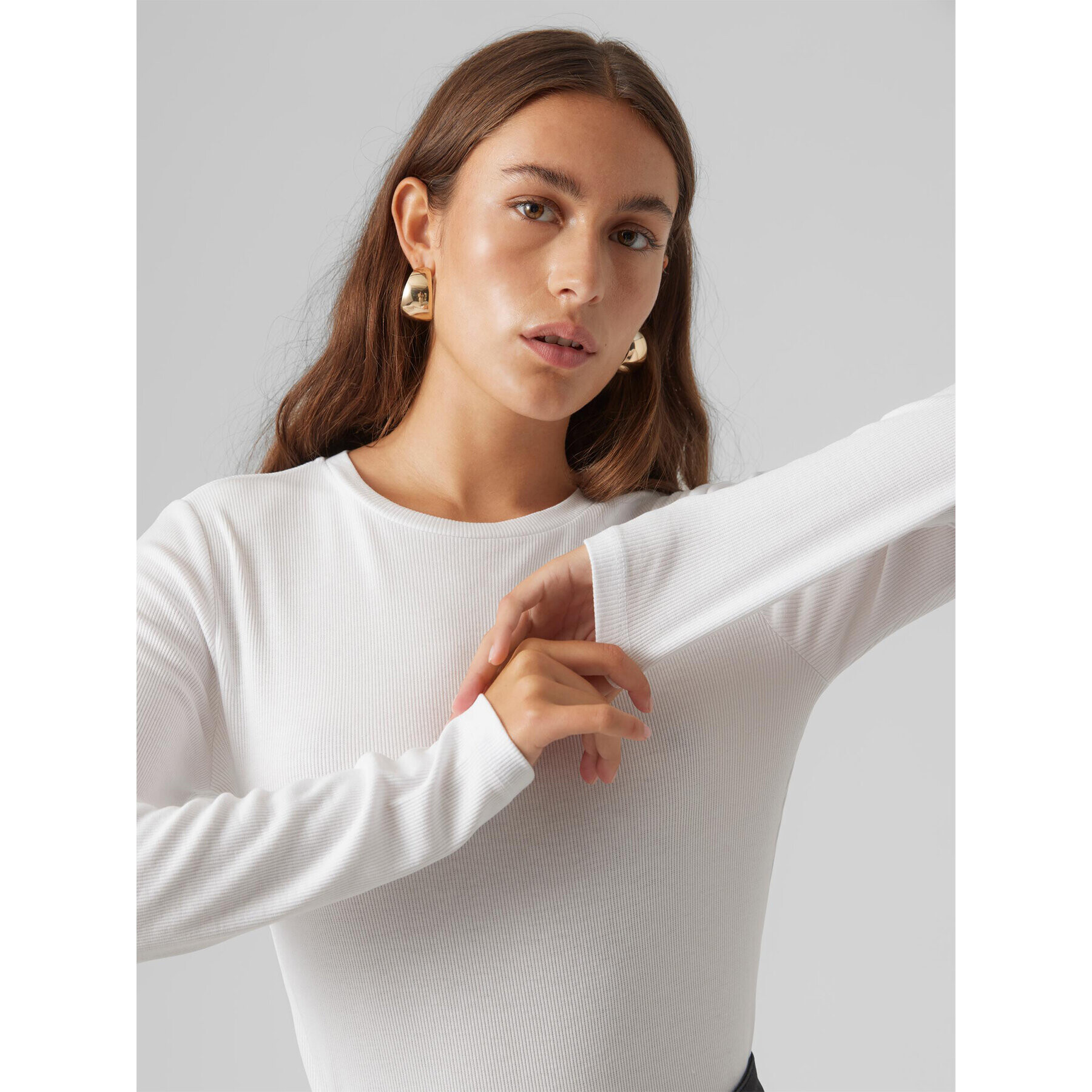 Vero Moda Блуза Roma 10293830 Бял Slim Fit - Pepit.bg