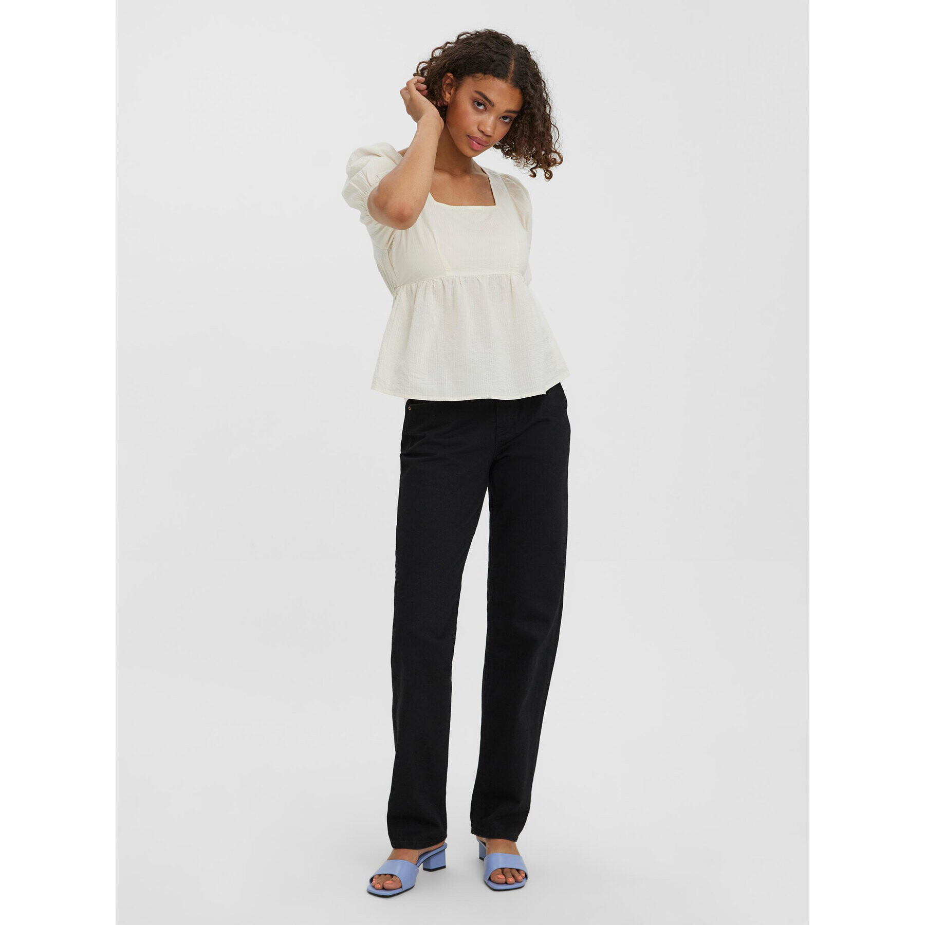 Vero Moda Блуза Tabita 10264614 Екрю Regular Fit - Pepit.bg