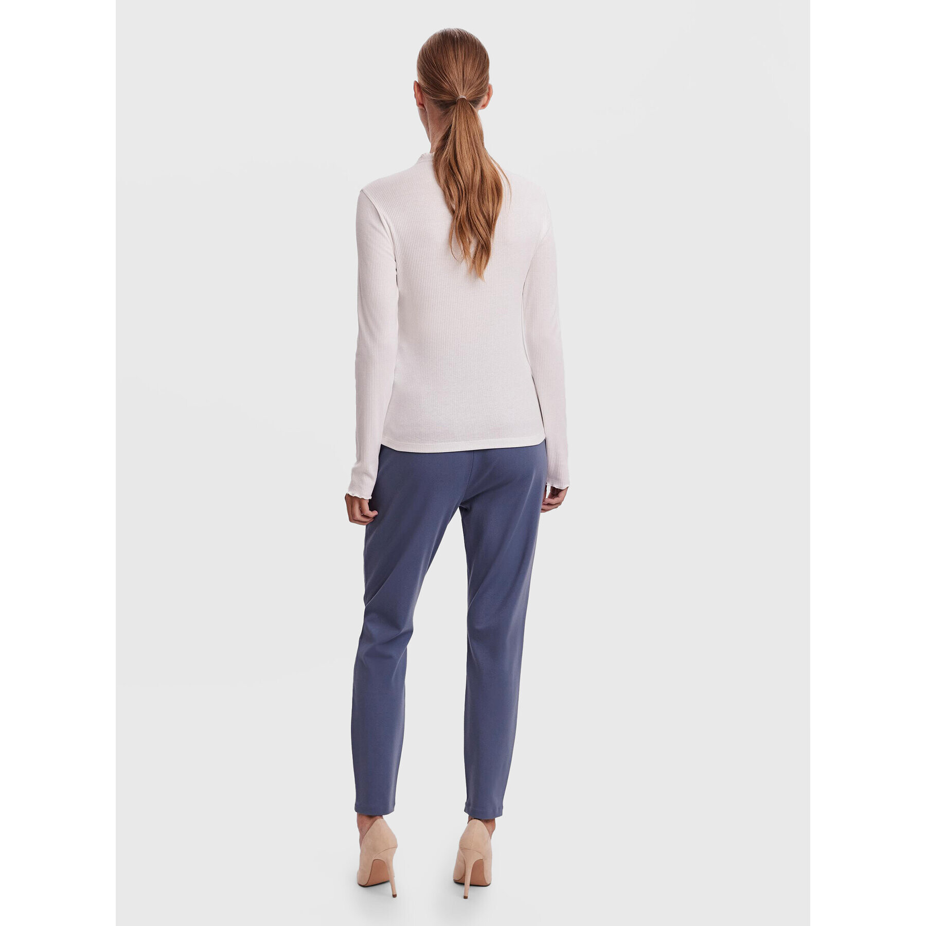 Vero Moda Блуза Vio 10259206 Бял Slim Fit - Pepit.bg