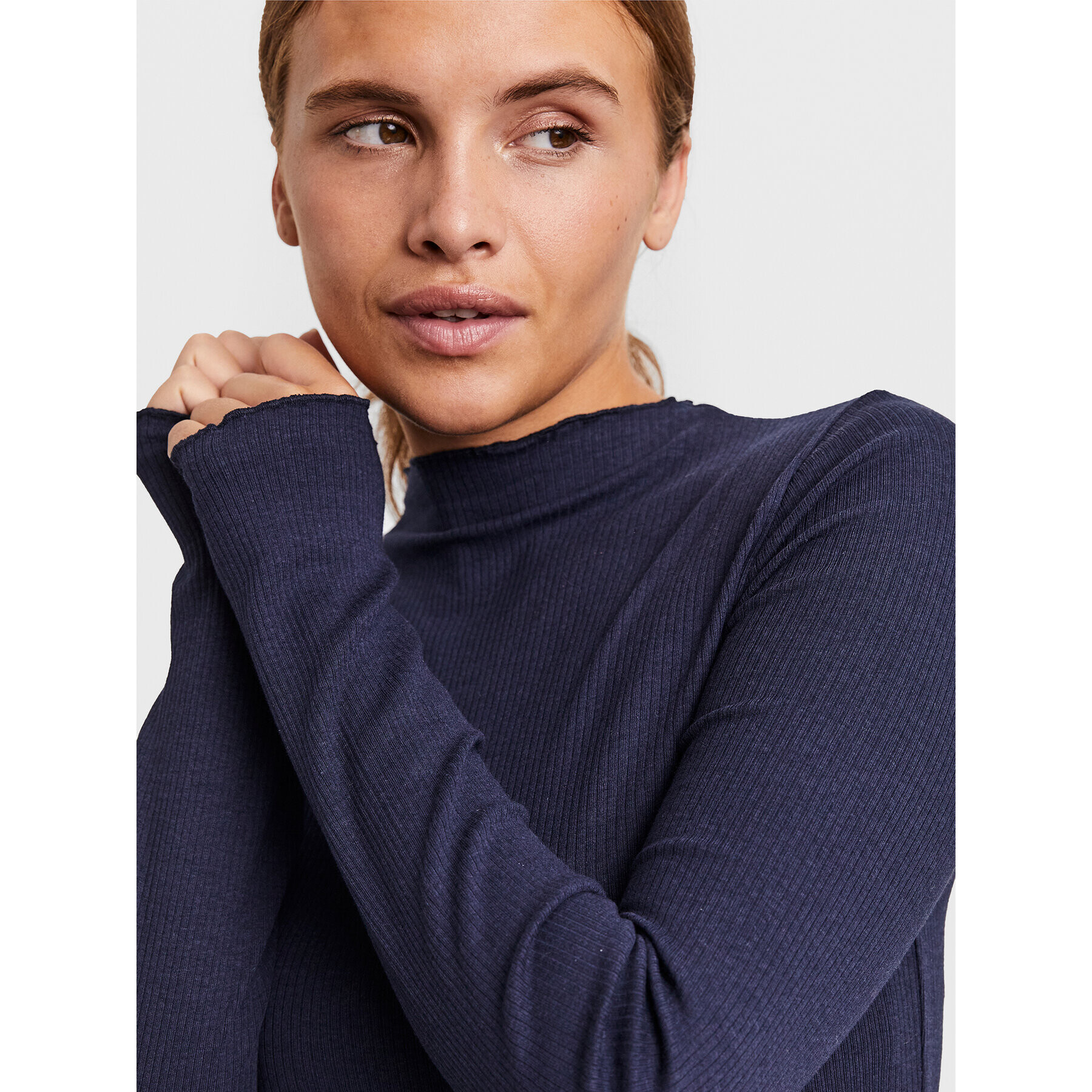 Vero Moda Блуза Vio 10259206 Тъмносин Slim Fit - Pepit.bg