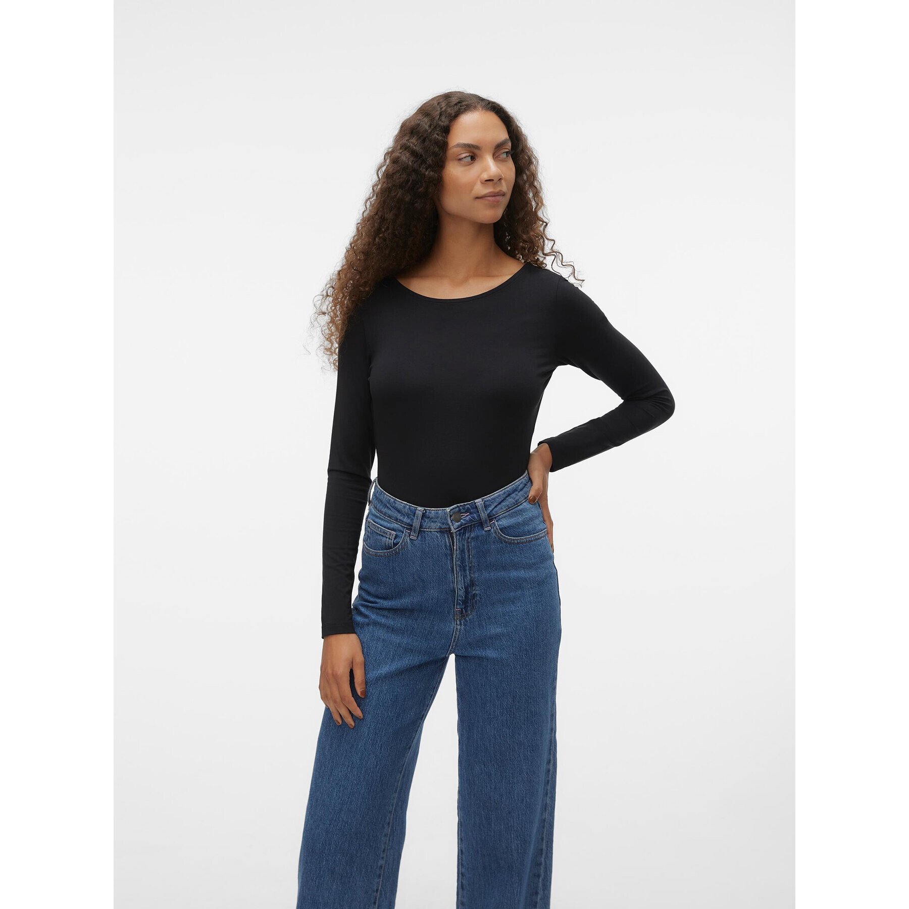 Vero Moda Боди AWARE Heaven 10298465 Черен Slim Fit - Pepit.bg