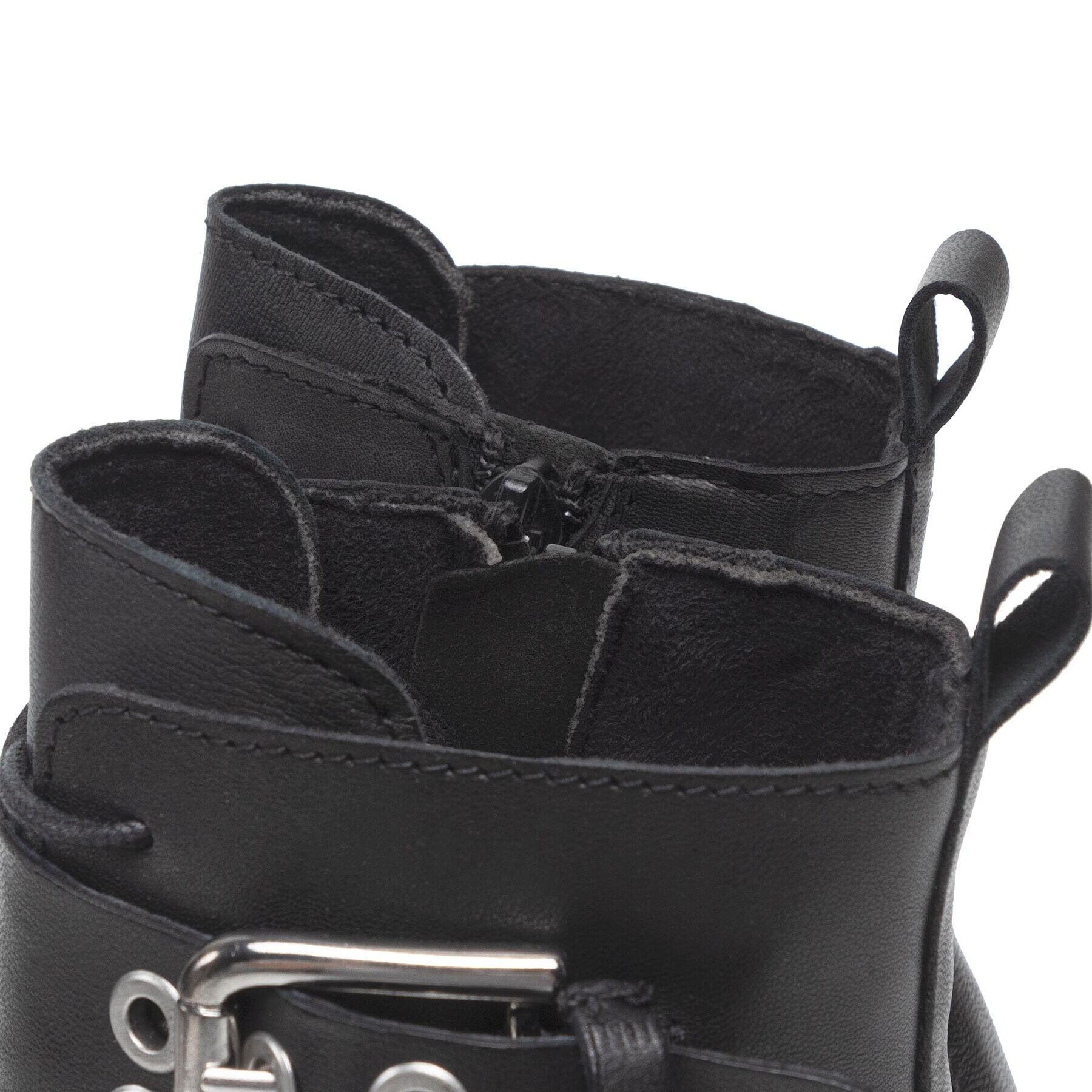 Vero Moda Боти Vmrough Leather Boot 10264287 Черен - Pepit.bg