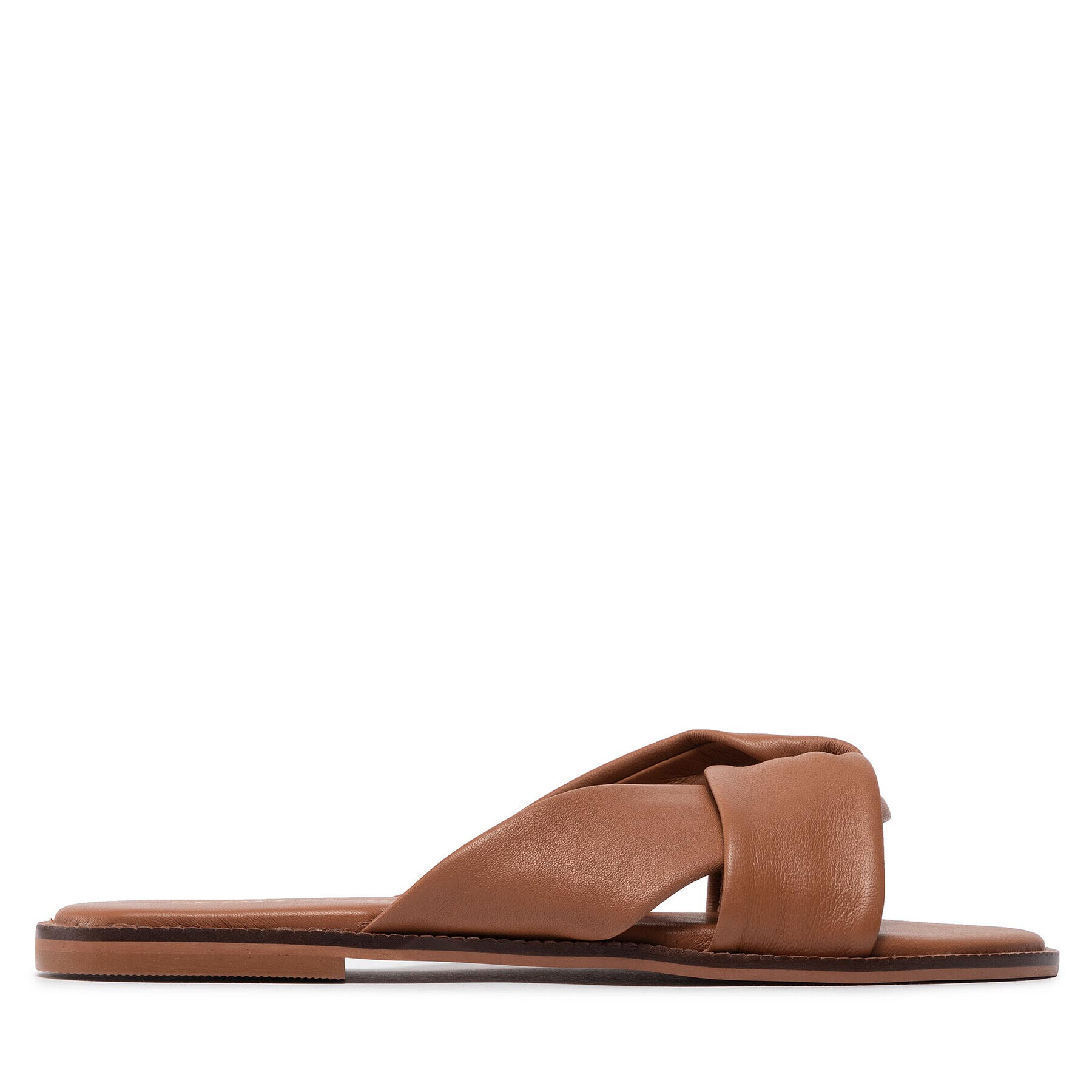 Vero Moda Чехли Vmsmooth Leather Sandal 10265527 Кафяв - Pepit.bg