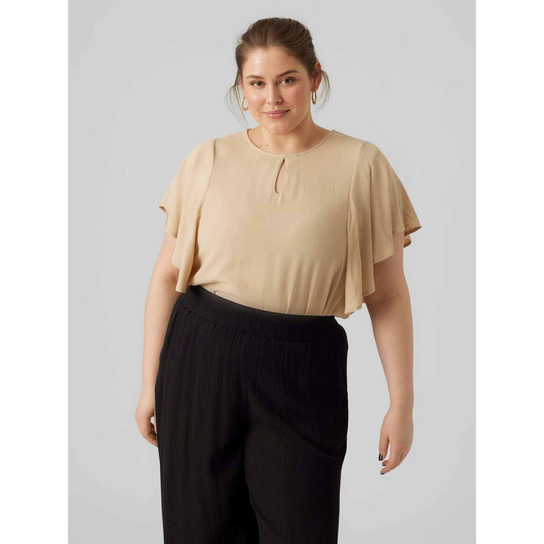 Vero Moda Curve Блуза 10294275 Кафяв Regular Fit - Pepit.bg