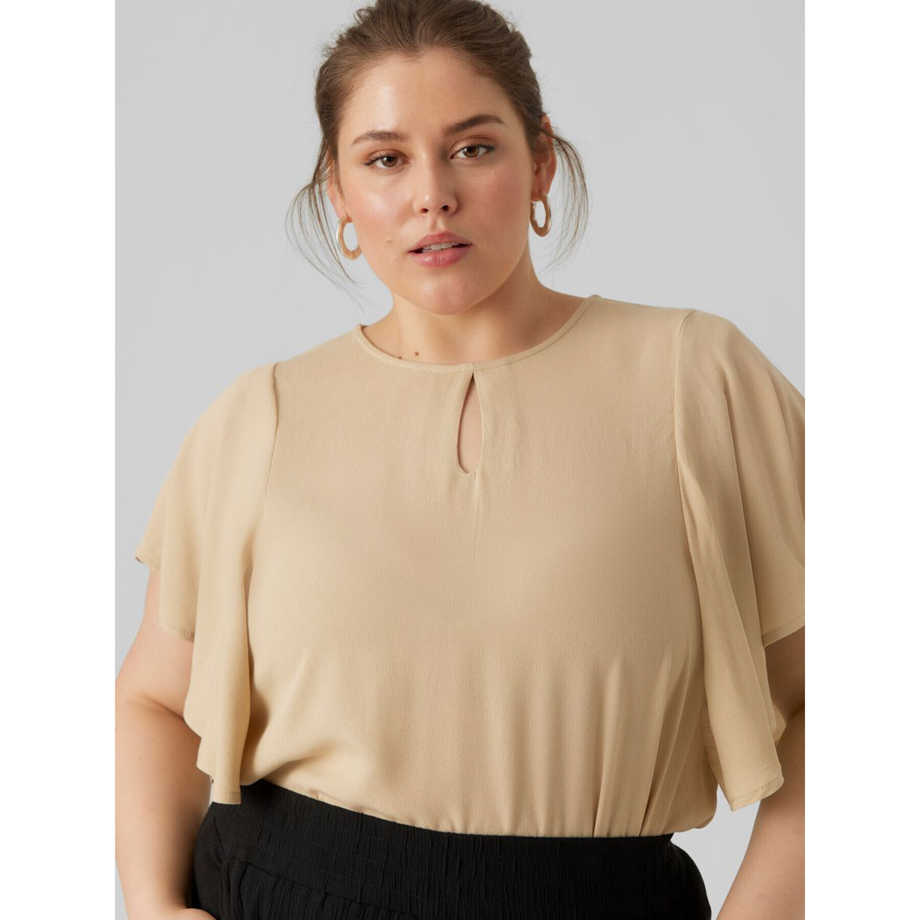 Vero Moda Curve Блуза 10294275 Кафяв Regular Fit - Pepit.bg