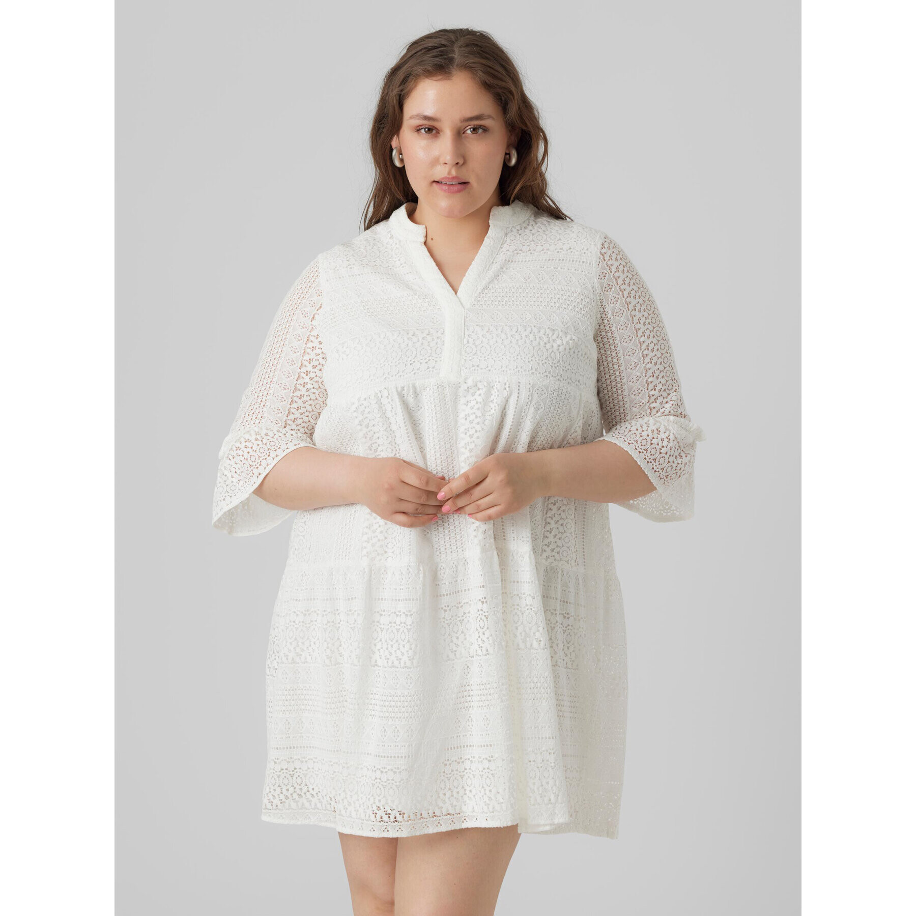 Vero Moda Curve Блуза 10294302 Бял - Pepit.bg