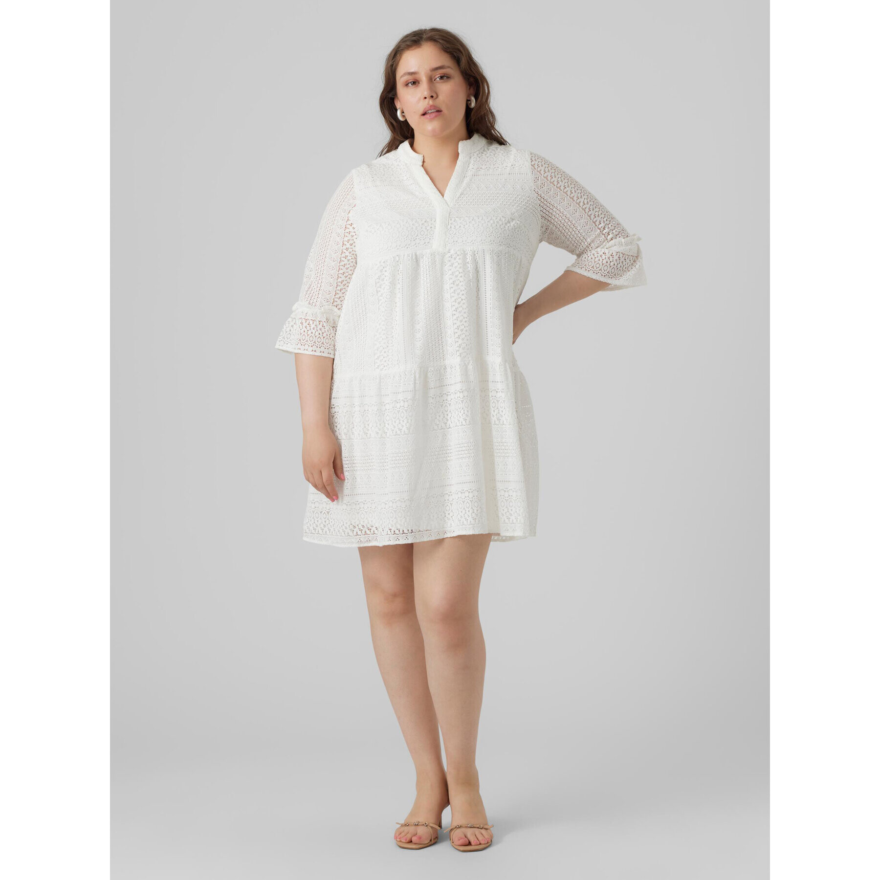 Vero Moda Curve Блуза 10294302 Бял - Pepit.bg