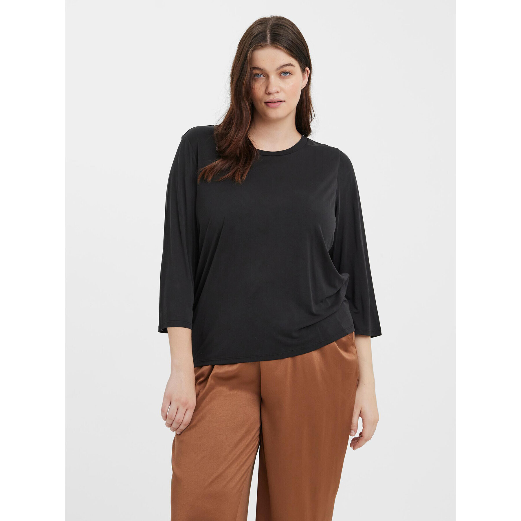 Vero Moda Curve Блуза Evabia 10279540 Черен Regular Fit - Pepit.bg