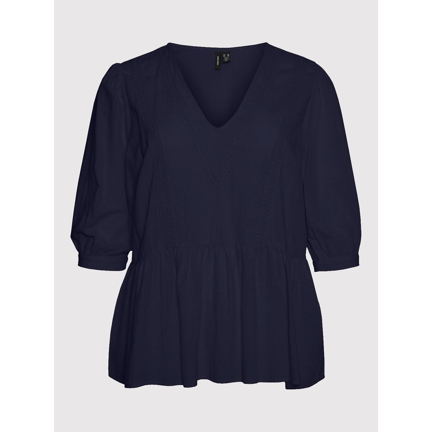 Vero Moda Curve Блуза Mavis 10267028 Тъмносин Regular Fit - Pepit.bg