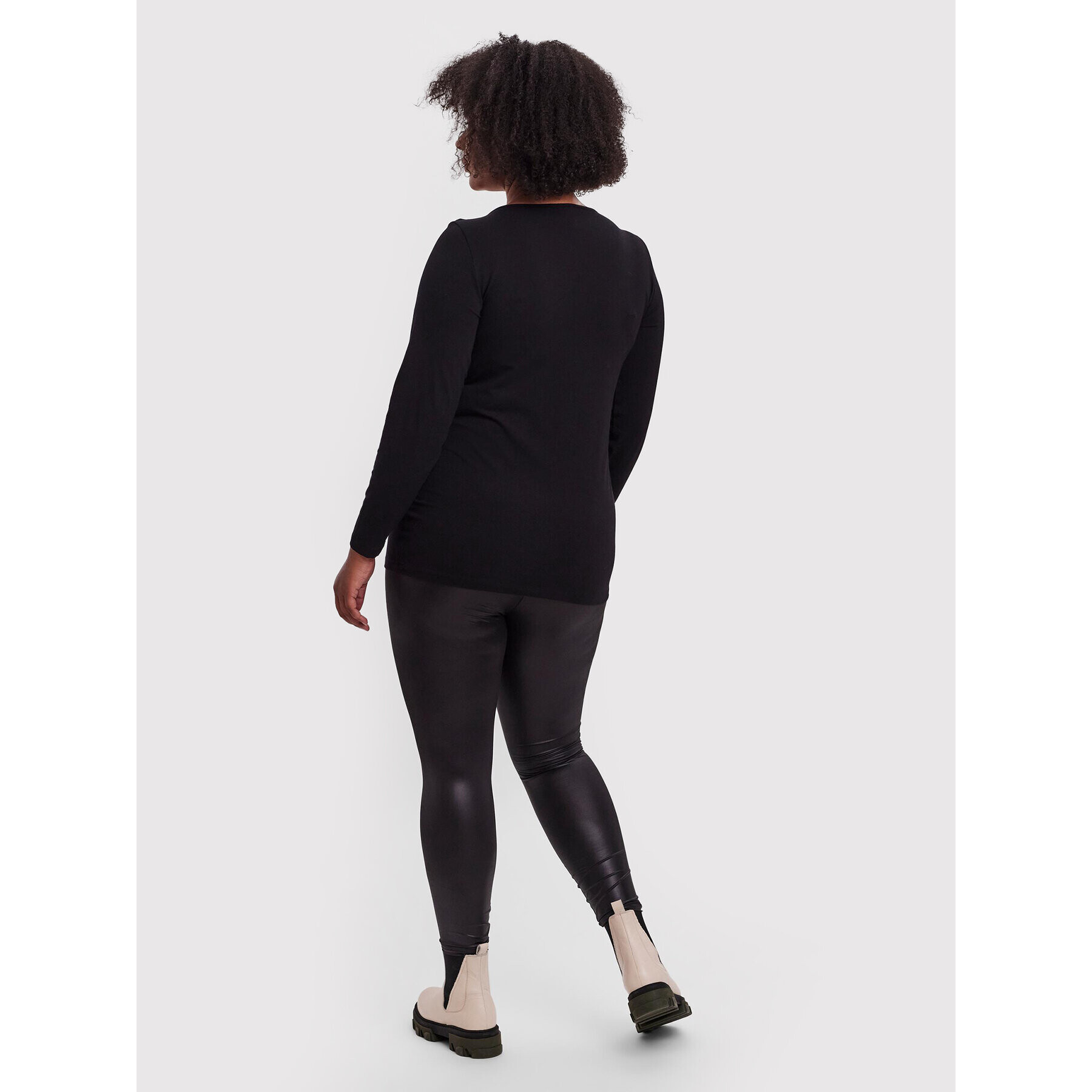 Vero Moda Curve Блуза Paxi 10251959 Черен Tight Fit - Pepit.bg