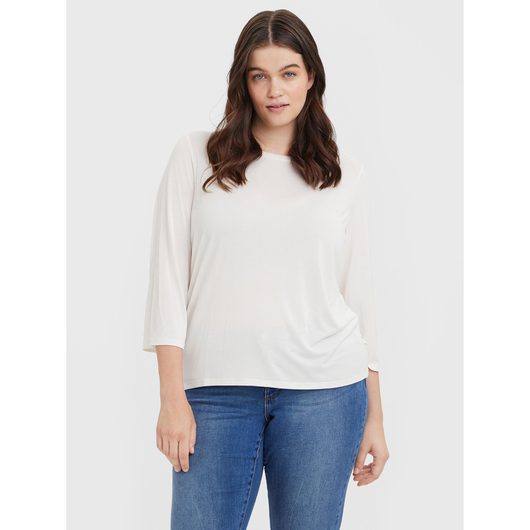 Vero Moda Curve Блуза Vebia 10279540 Бял Regular Fit - Pepit.bg