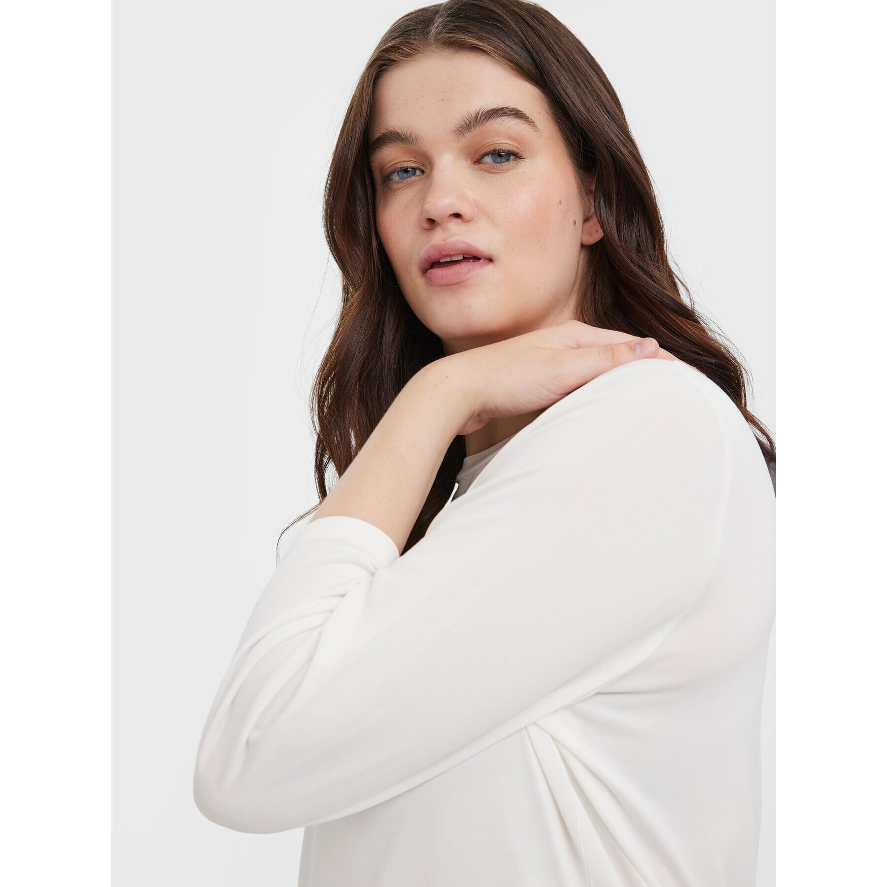 Vero Moda Curve Блуза Vebia 10279540 Бял Regular Fit - Pepit.bg