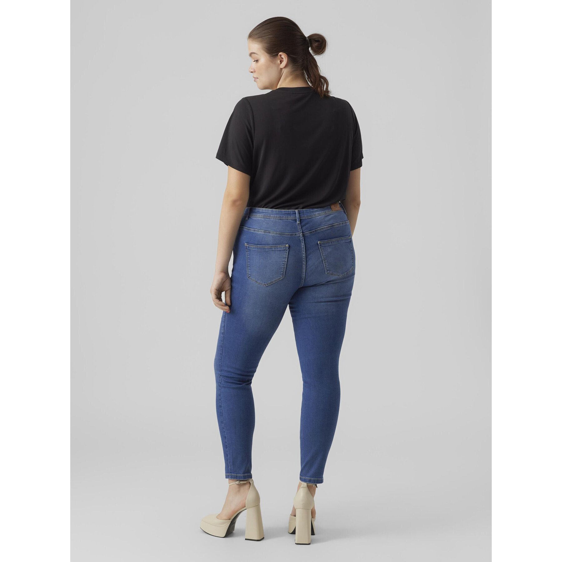 Vero Moda Curve Дънки Fanya 10287061 Син Slim Fit - Pepit.bg