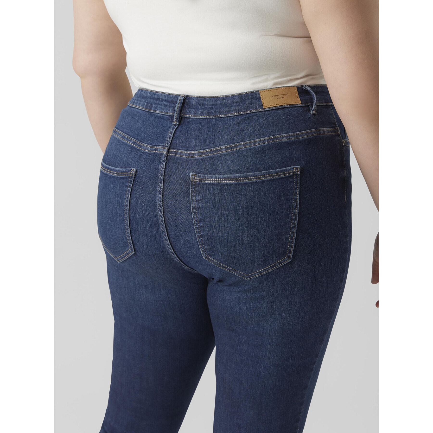 Vero Moda Curve Дънки Phia 10285012 Тъмносин Skinny Fit - Pepit.bg