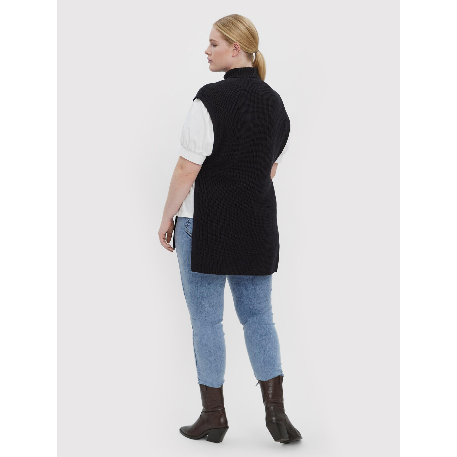 Vero Moda Curve Пуловер Myrna 10252749 Черен Regular Fit - Pepit.bg
