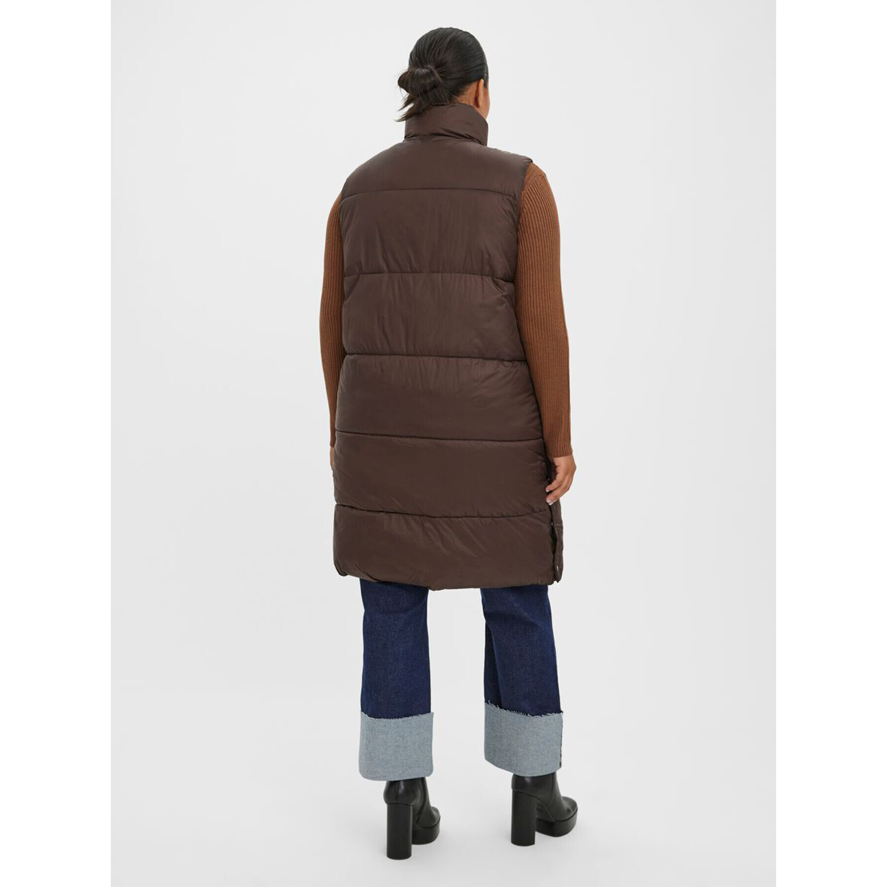 Vero Moda Curve Елек Uppsala 10256506 Кафяв Regular Fit - Pepit.bg