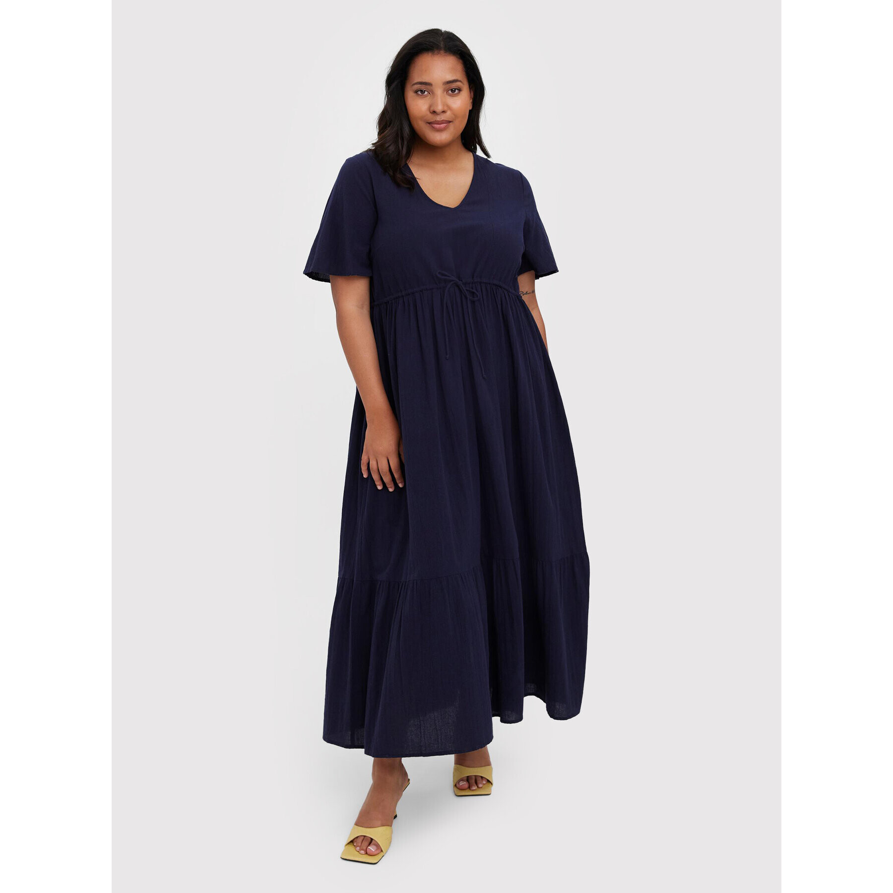 Vero Moda Curve Ежедневна рокля Mavis 10267042 Тъмносин Regular Fit - Pepit.bg