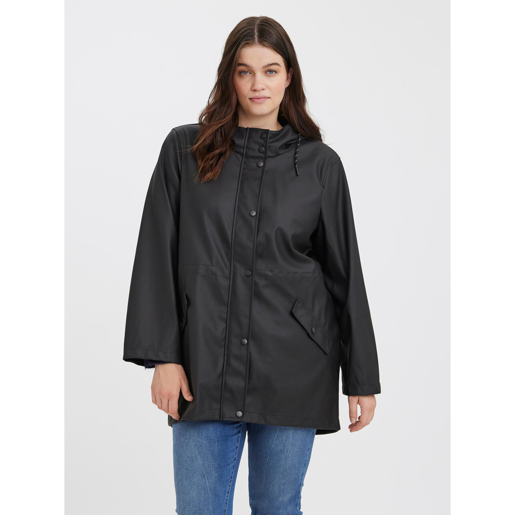 Vero Moda Curve Яке за дъжд Malou 10258070 Черен Regular Fit - Pepit.bg