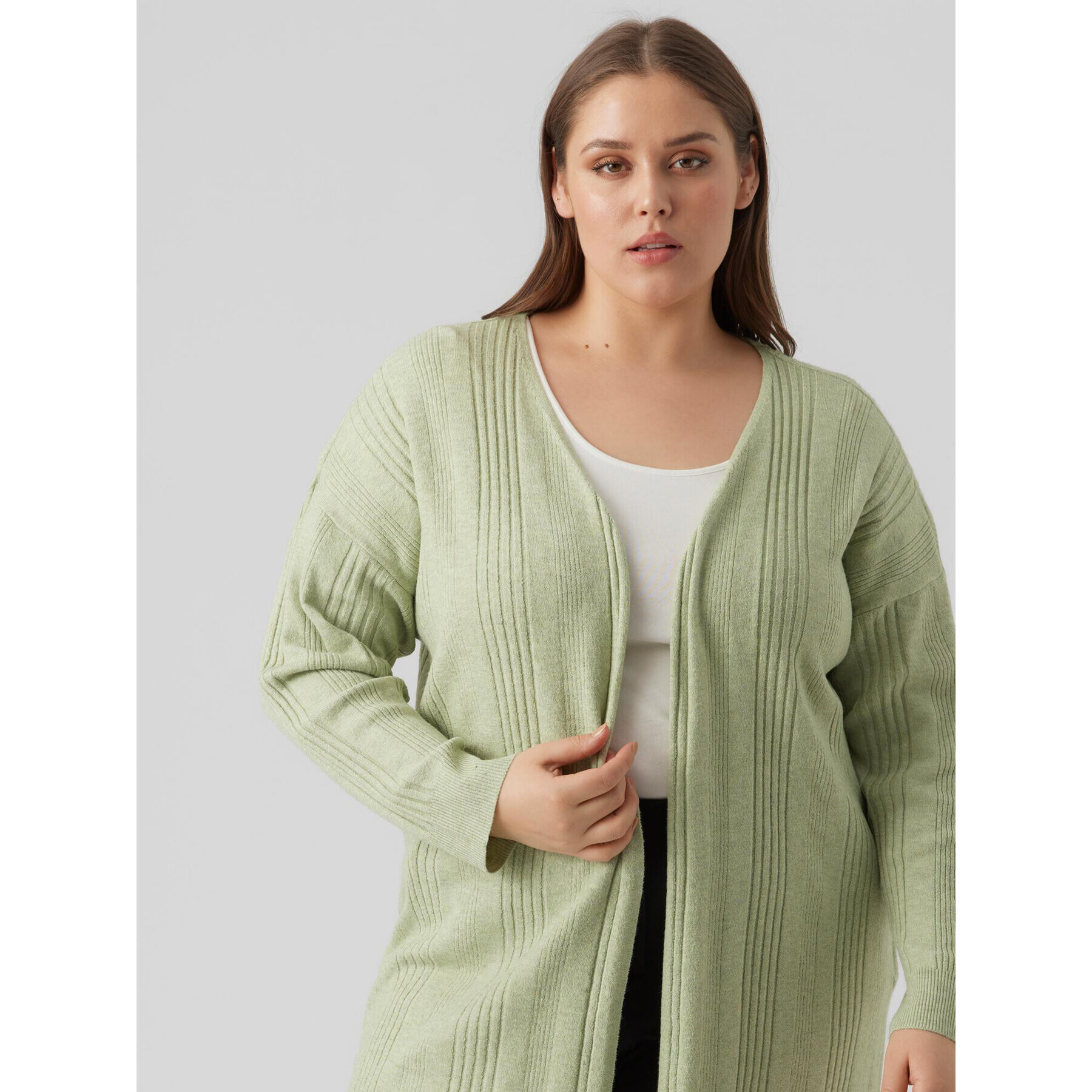 Vero Moda Curve Кардиган Innie 10278781 Зелен Regular Fit - Pepit.bg
