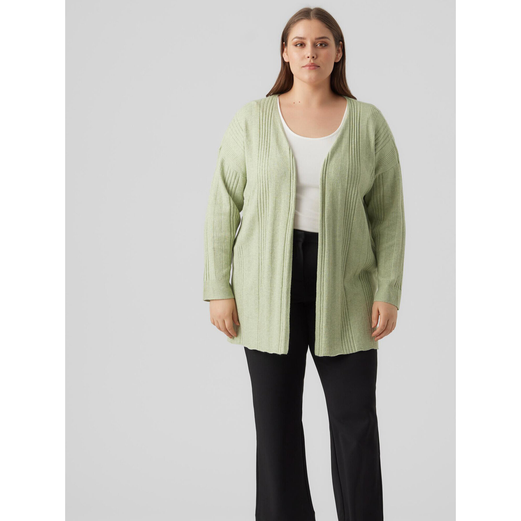 Vero Moda Curve Кардиган Innie 10278781 Зелен Regular Fit - Pepit.bg