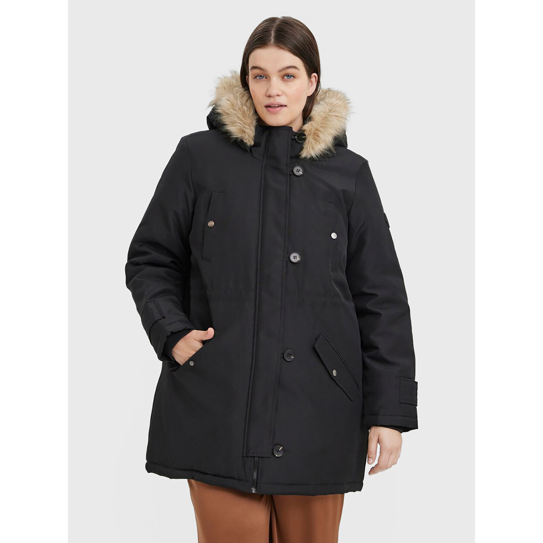 Vero Moda Curve Парка Storm 10276474 Черен Regular Fit - Pepit.bg