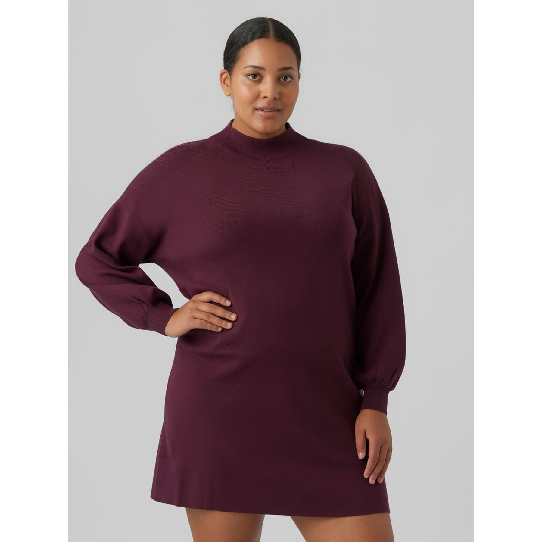 Vero Moda Curve Плетена рокля Nancy 10276861 Виолетов Regular Fit - Pepit.bg