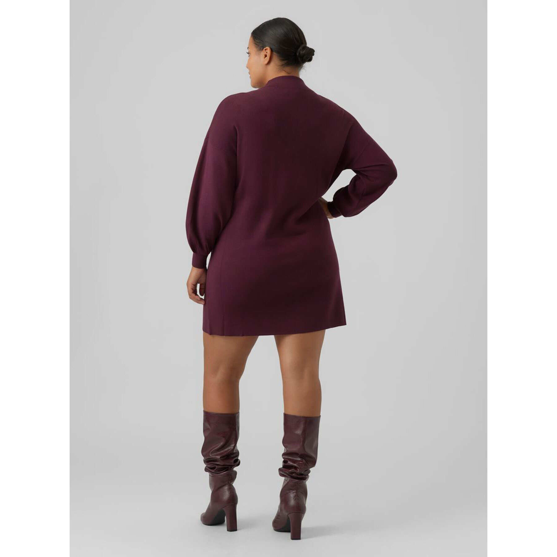 Vero Moda Curve Плетена рокля Nancy 10276861 Виолетов Regular Fit - Pepit.bg