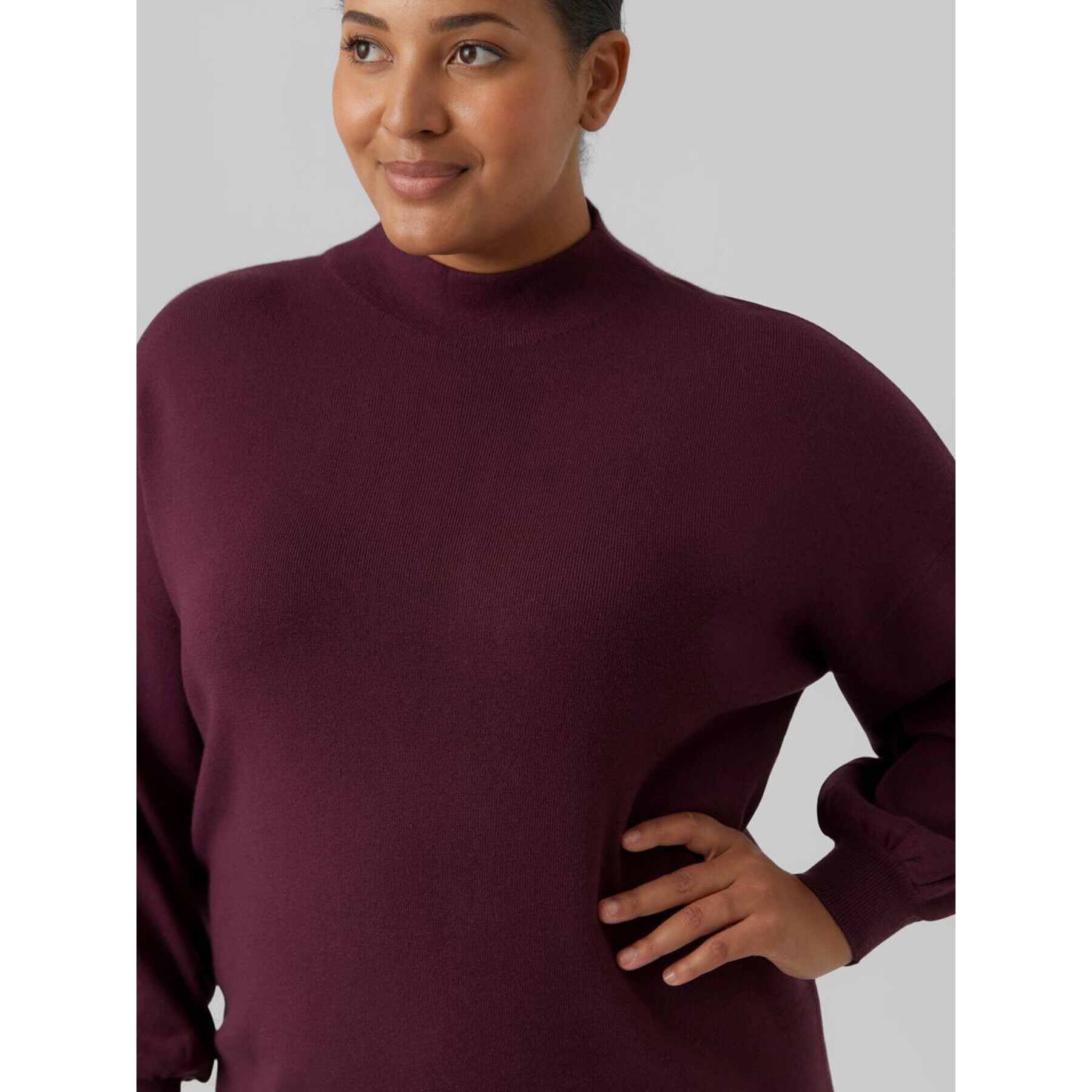 Vero Moda Curve Плетена рокля Nancy 10276861 Виолетов Regular Fit - Pepit.bg