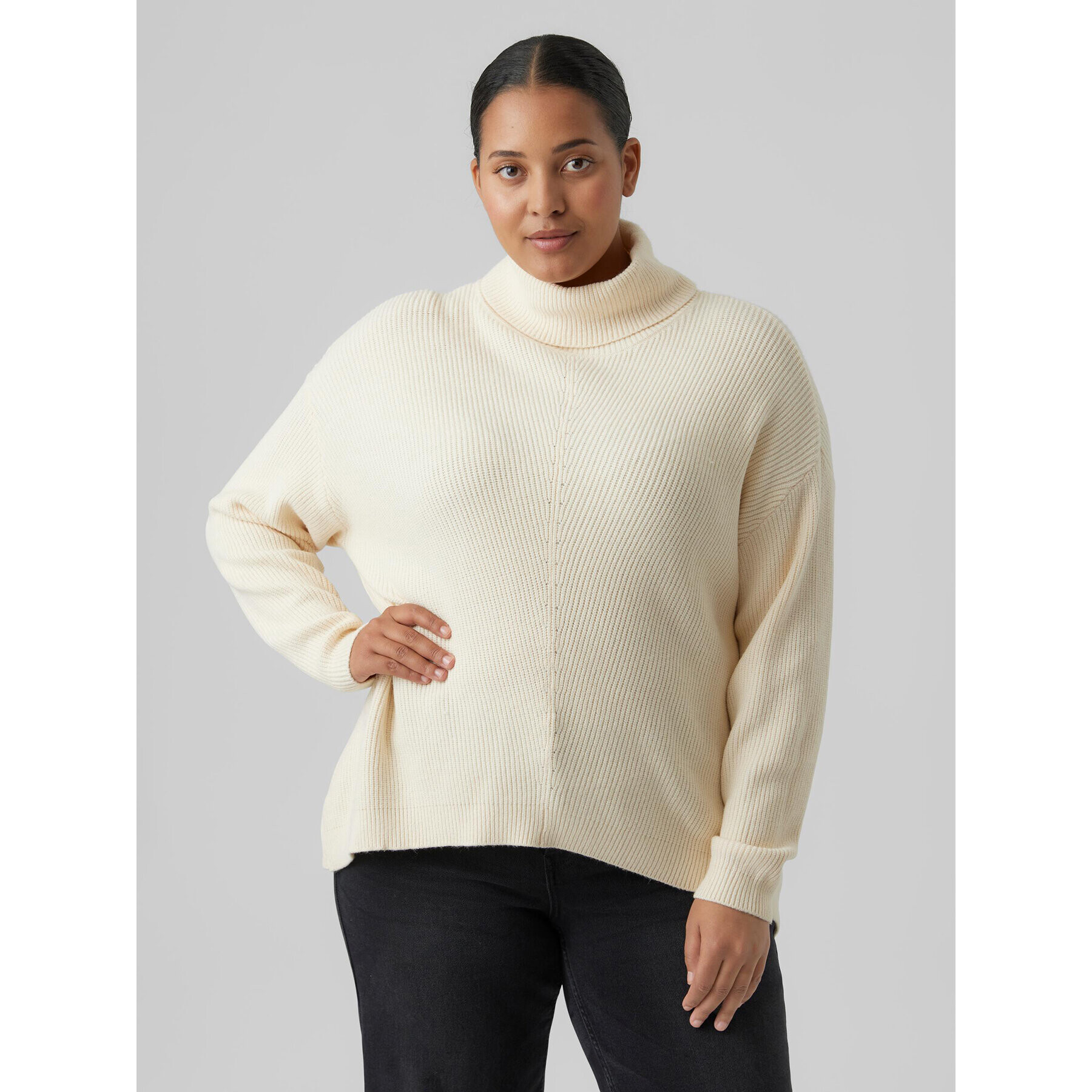 Vero Moda Curve Поло Holly 10276873 Бежов Regular Fit - Pepit.bg